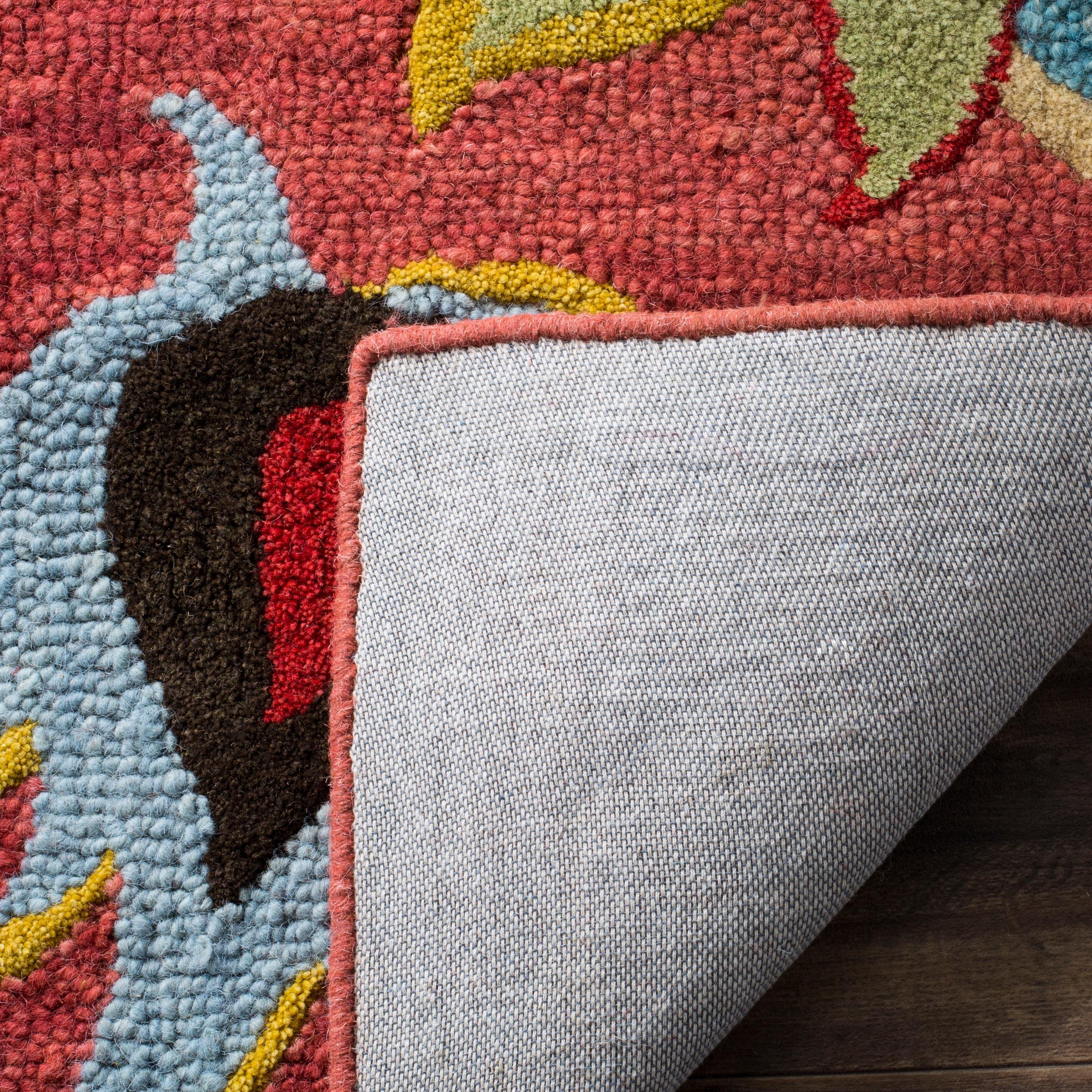 Blossom BLM680 Hand Hooked Area Rug - Rust/Multi - 4'x6' - Safavieh.