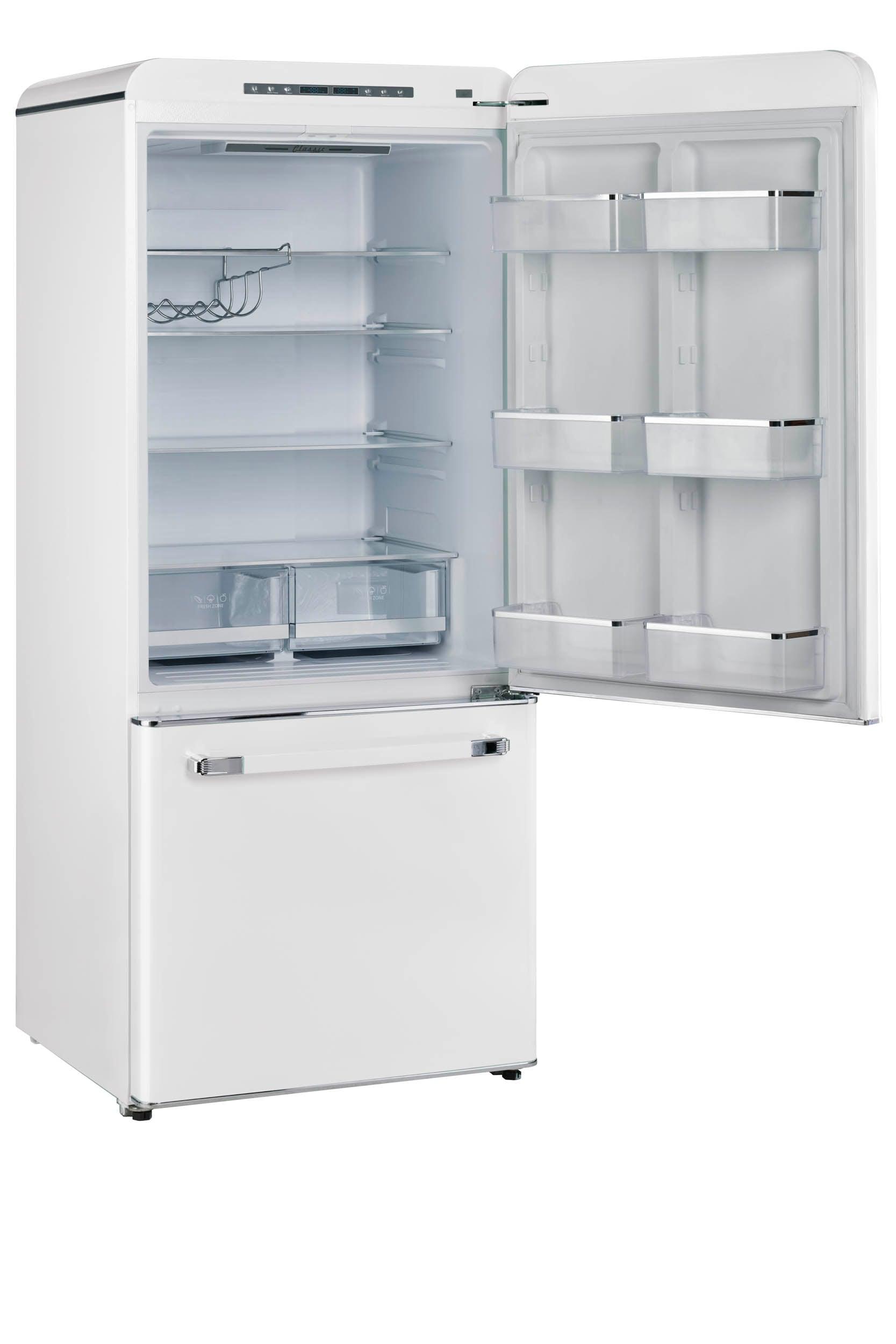 Unique Appliances Classic Retro 30" Frost-Free 17.7 cu. ft. Energy Star Certified Bottom Freezer Refrigerator UGP-510L W AC