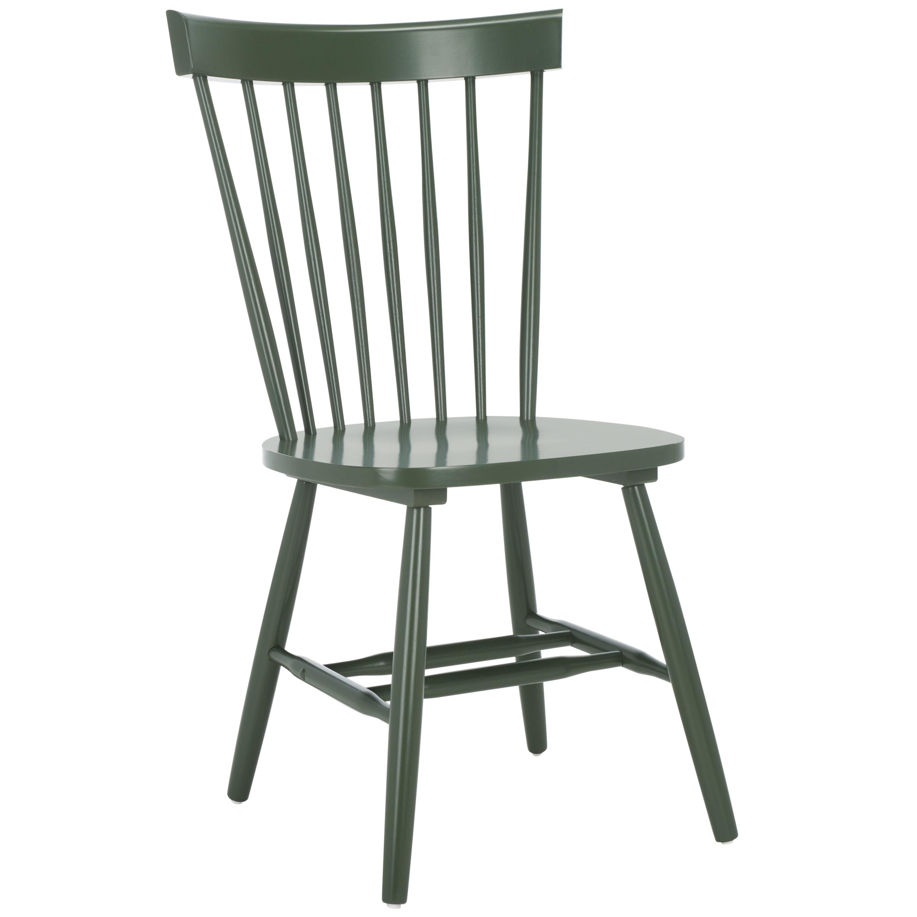 Dusty Green Solid Wood Windsor Side Chair Set of 2
