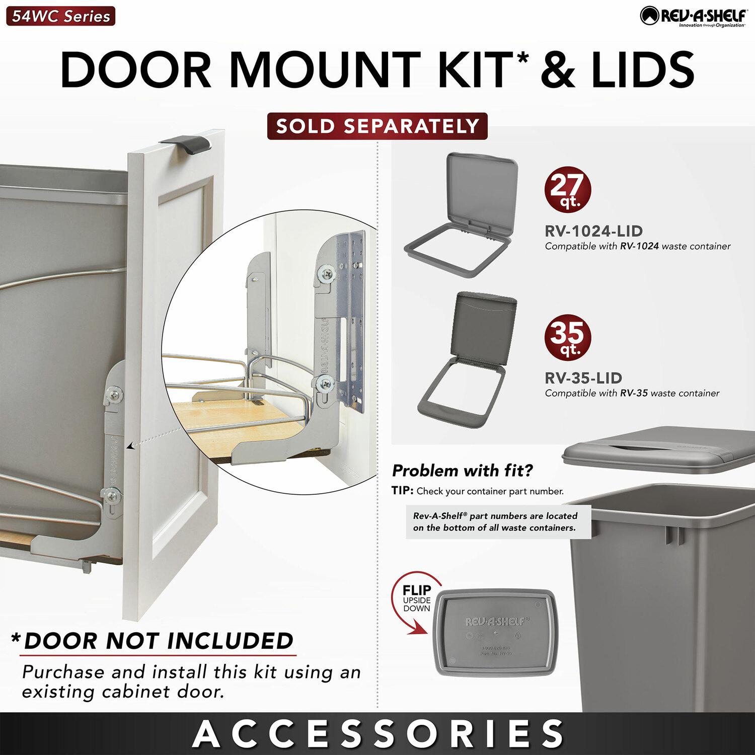 Rev-A-Shelf Rev-A-Shelf Double 27 qt. Pullout Trash Containers