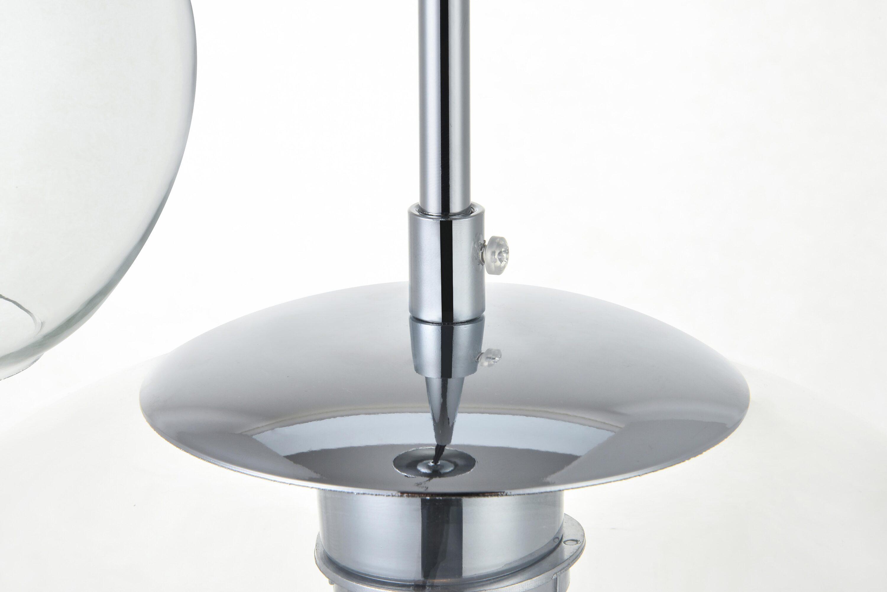 Elegant Lighting Baxter 3-Light Chrome Pendant Fixture with Clear Glass Globes