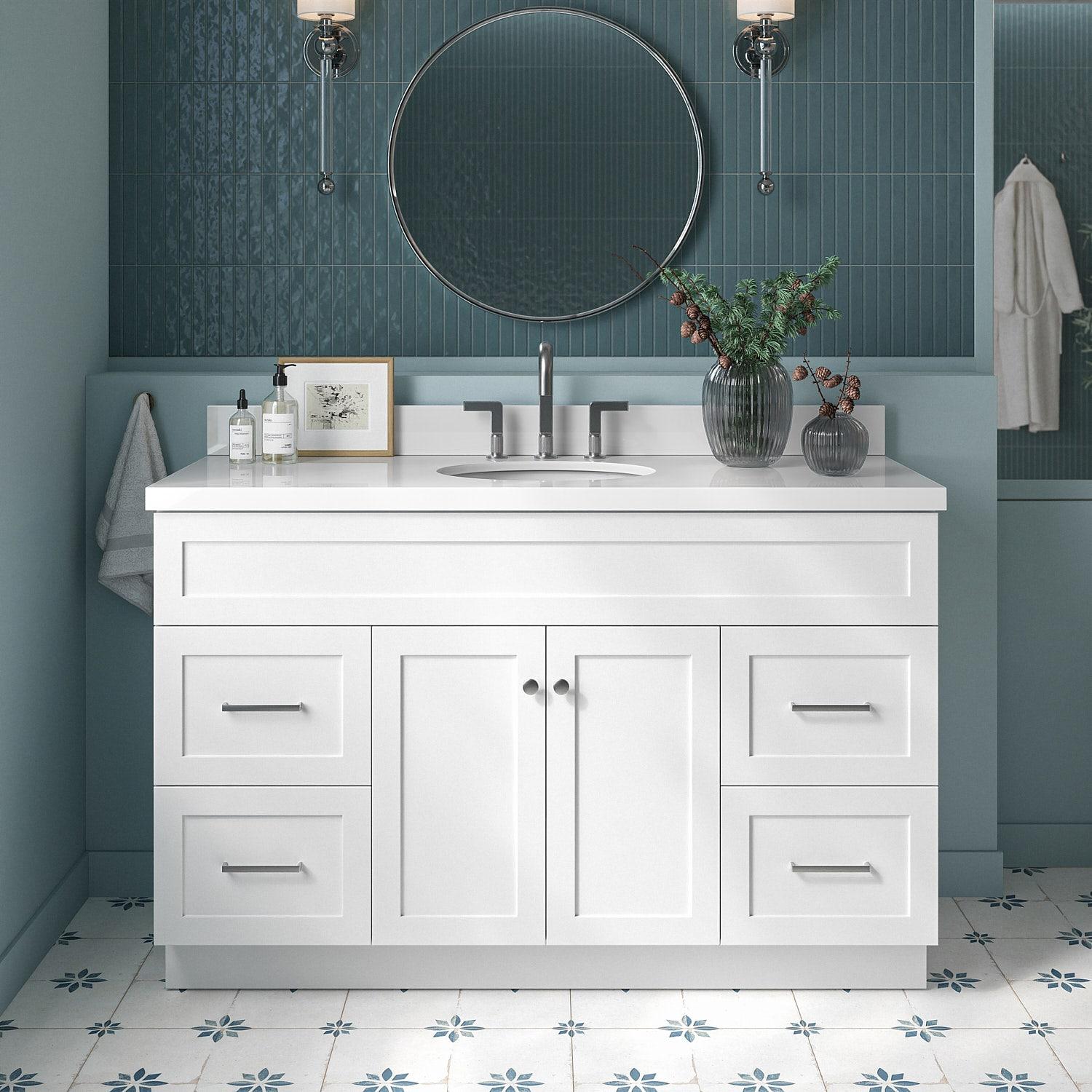 Ariel F055swqovo Hamlet 55" Free Standing Single Basin Vanity Set - White