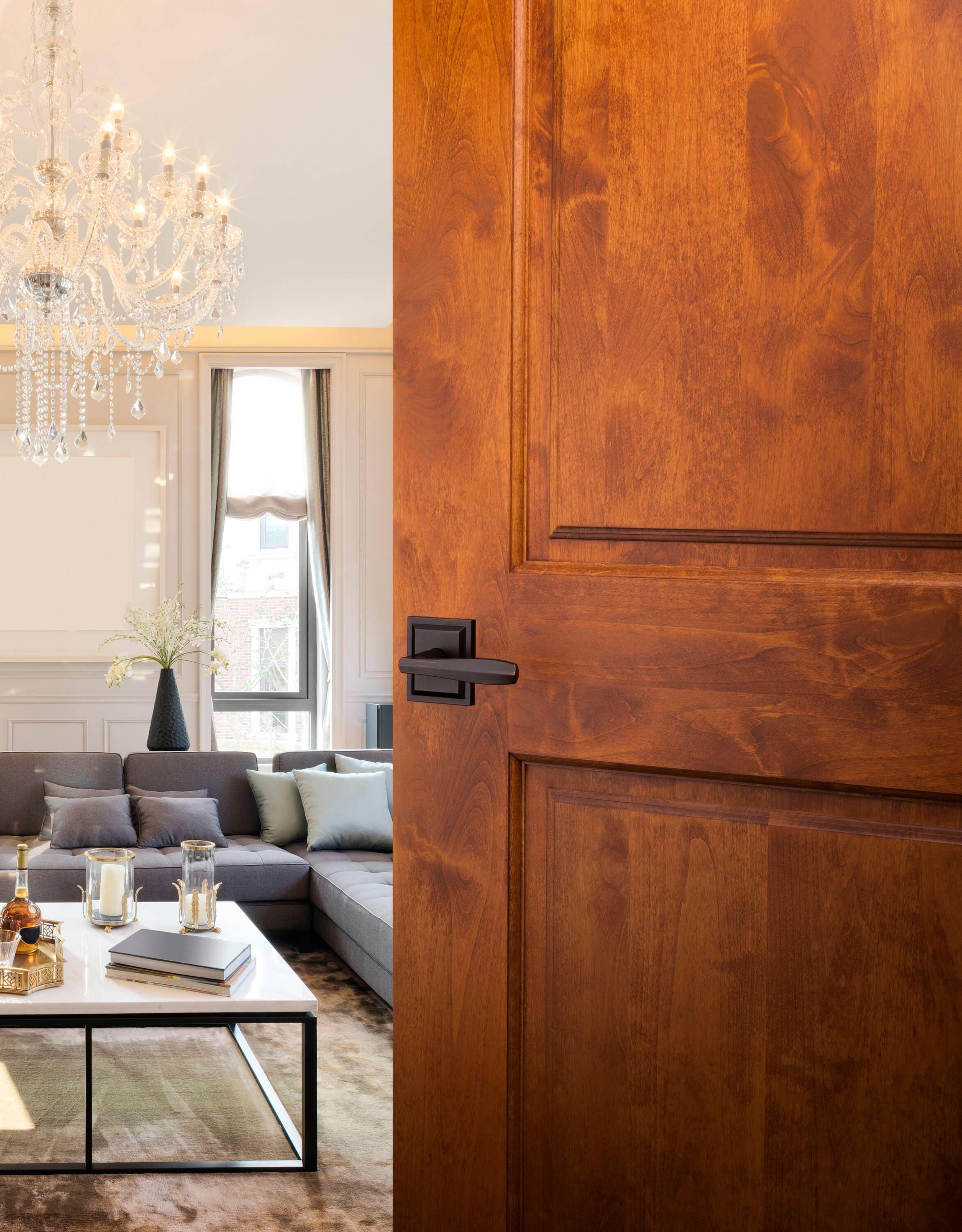 Baldwin Torrey Low Profile Rose Bed/Bath Lever in VB