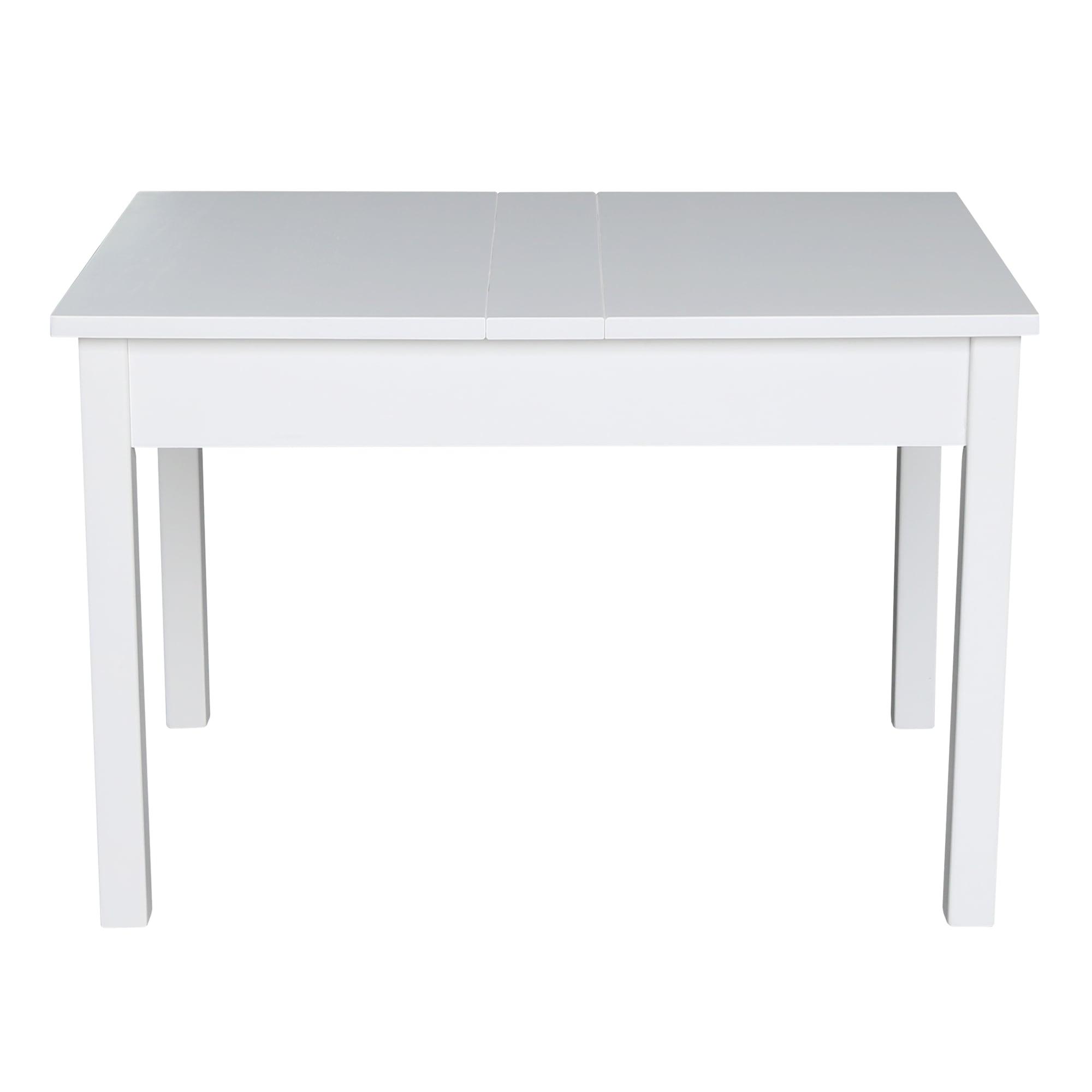 International Concepts Table With Lift Up Top For Storage, White