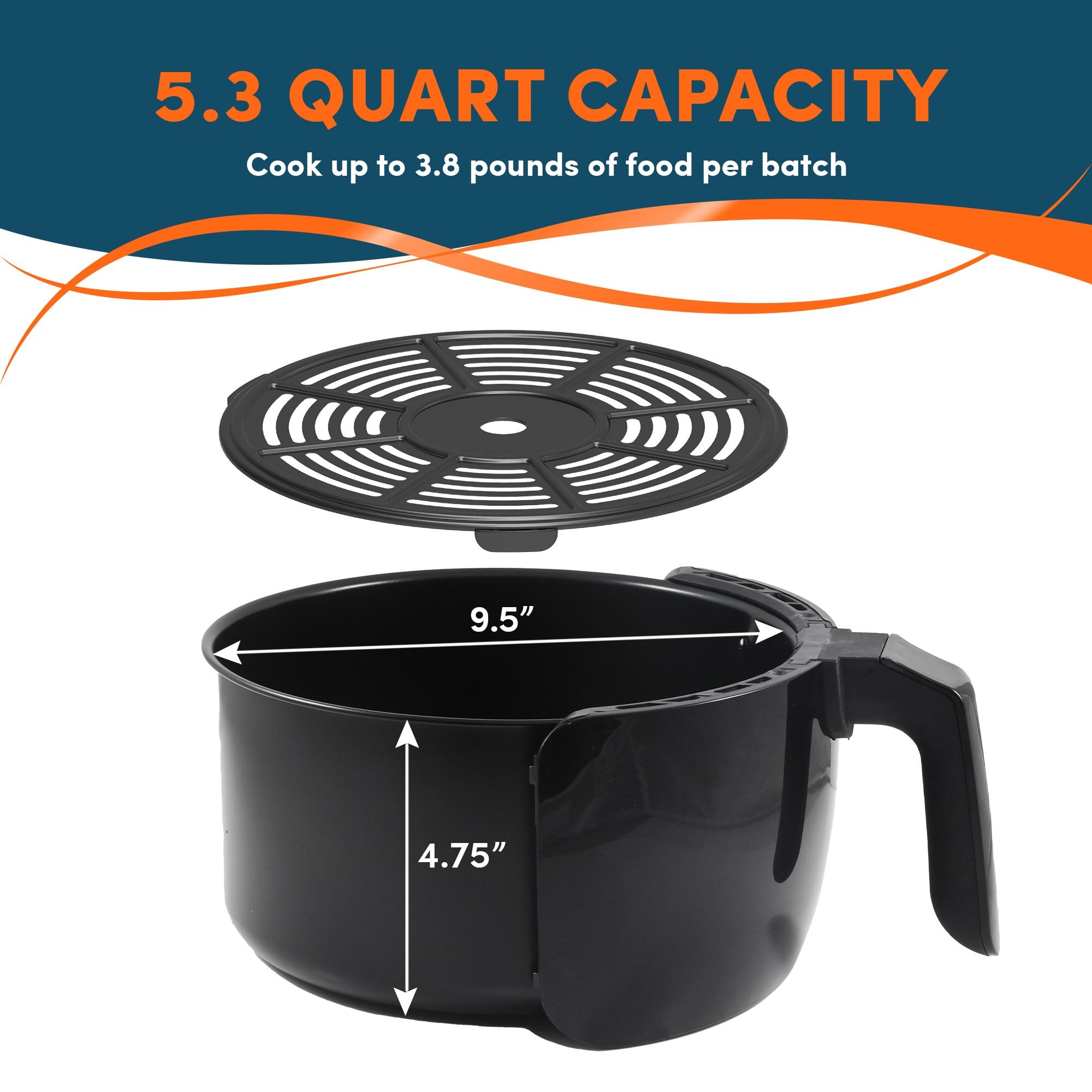 Elite Gourmet 5.3 Qt. Air Fryer (black)