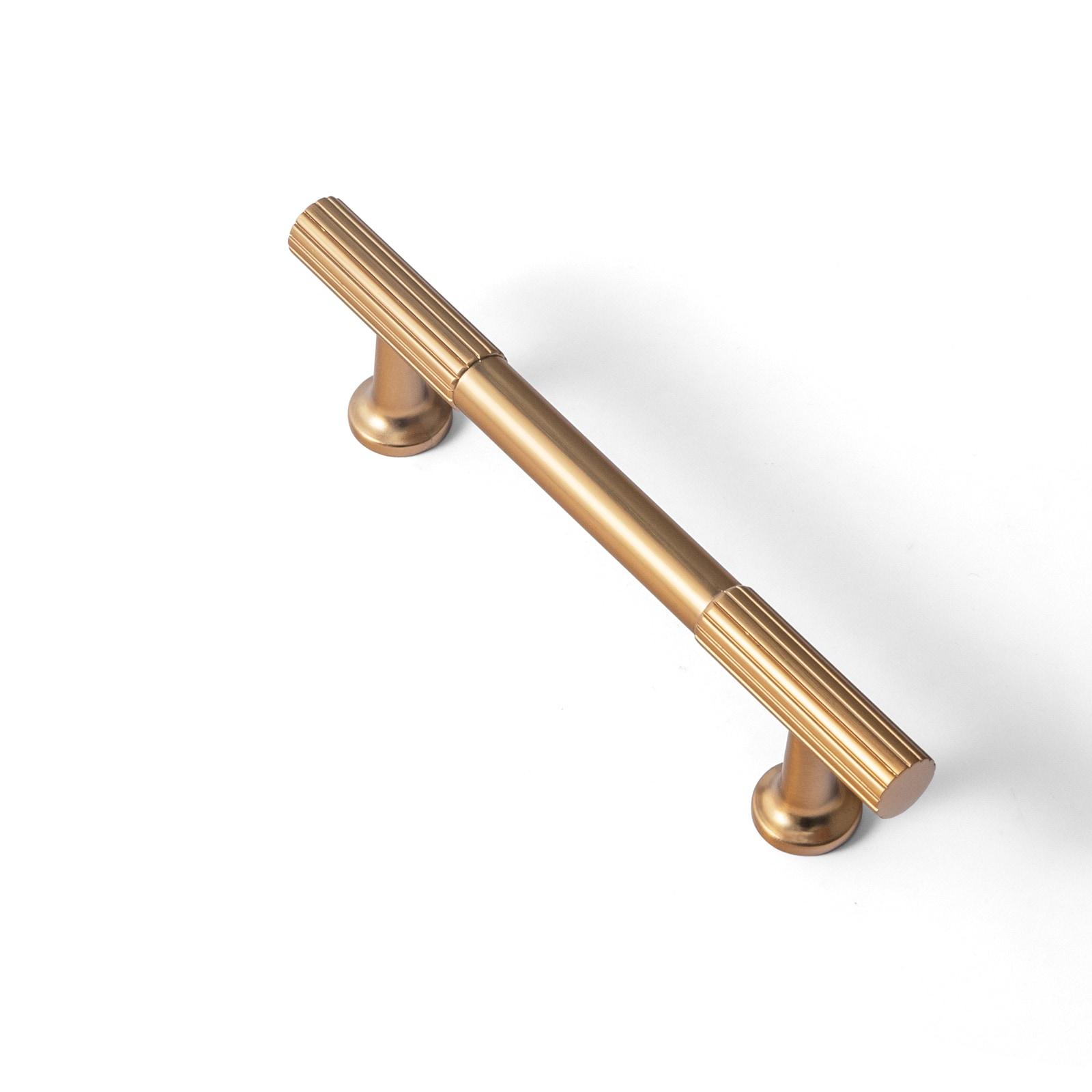 Champagne Bronze Cylindrical Bar Cabinet Pull with Mounting Hardware