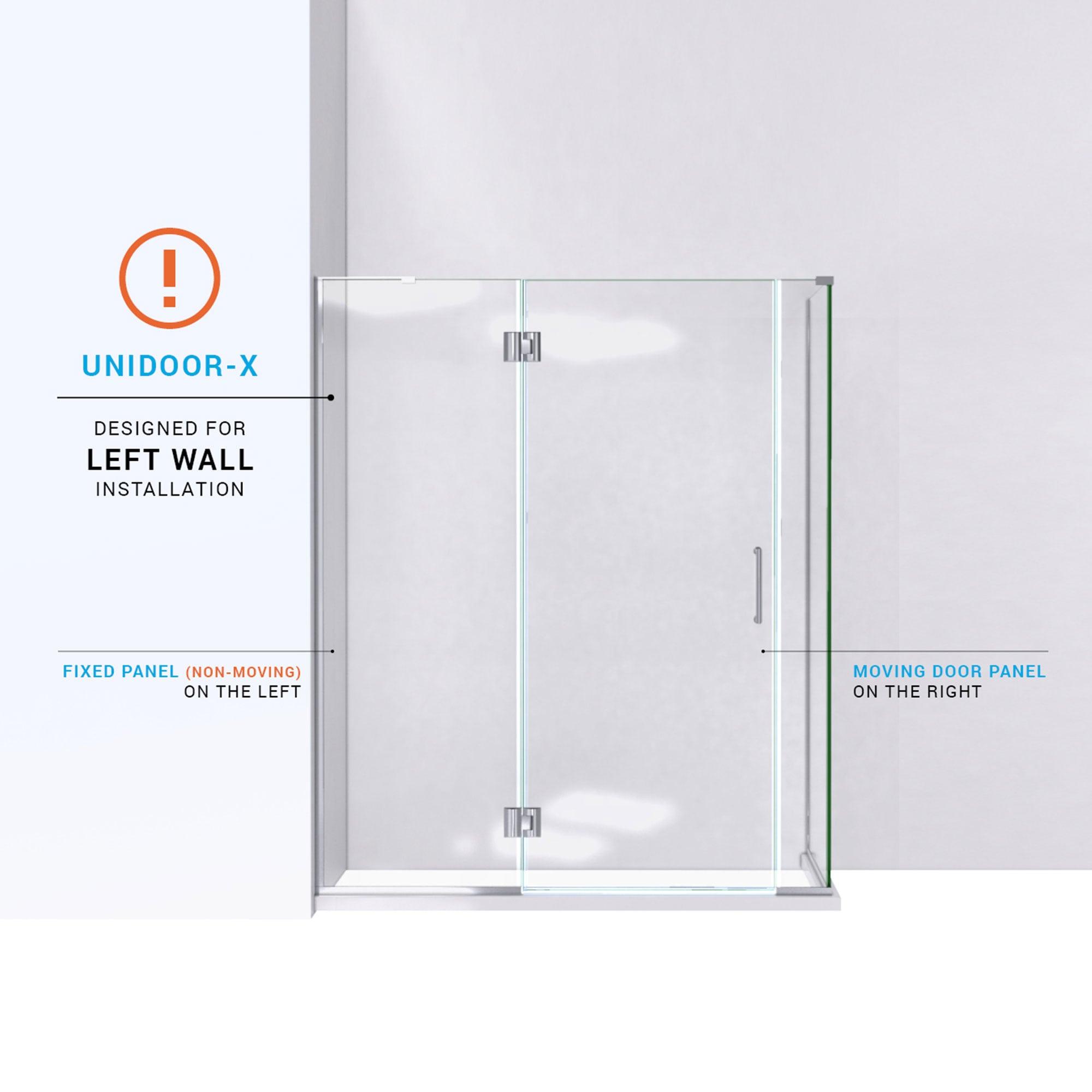Unidoor-X 60" x 72" Rectangle Hinged Shower Enclosure