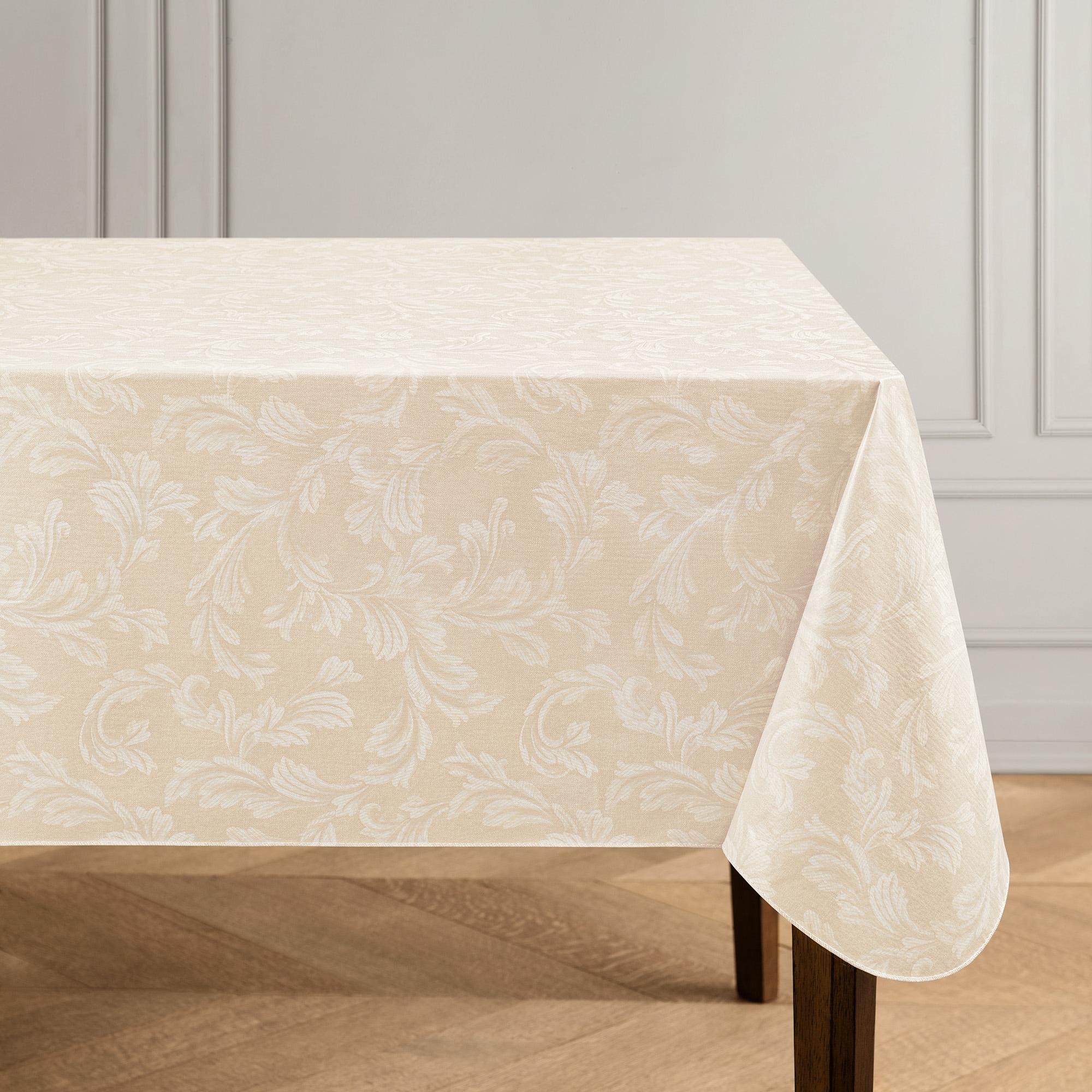 House of Hampton® Camile Floral Scroll Damask Pattern Vinyl Indoor/Outdoor Tablecloth