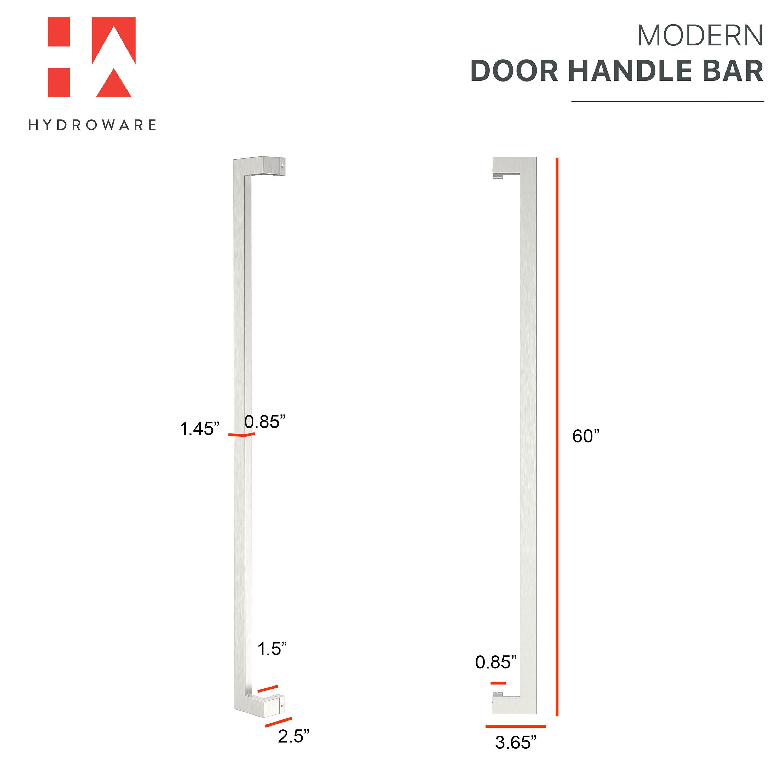 Satin Push/Pull Door Handle - Modern Contemporary Long Stainless Steel Push Pull Door Handle for Home Entrance Glass Shower Wooden Barn & Office Store Shop Doors