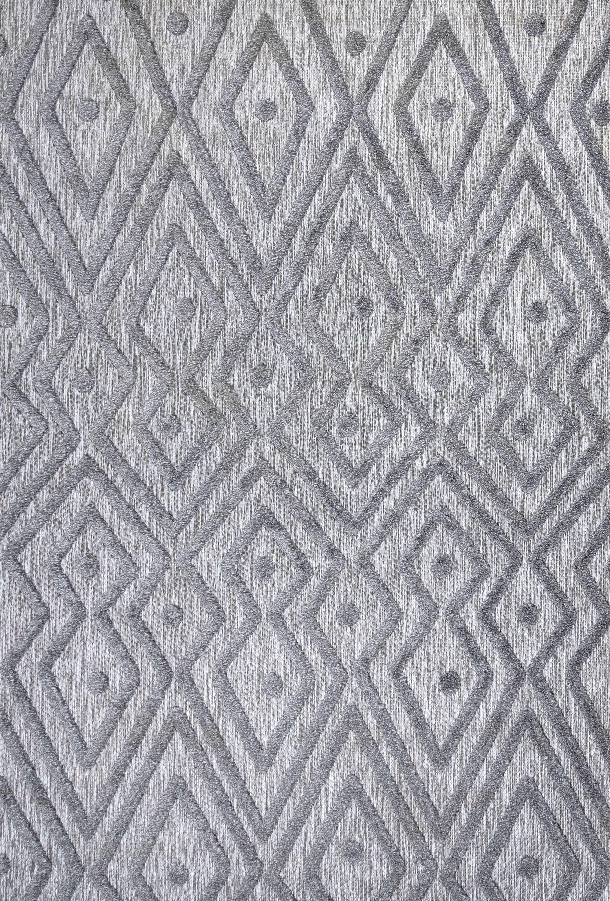 4'x6' Balansat Moroccan Diamond Indoor/Outdoor Area Rug, Dark Gray - JONATHAN Y
