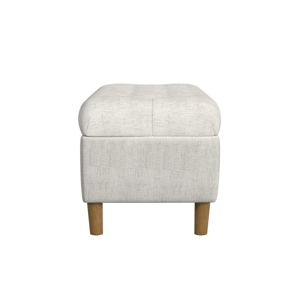 HomePop Polyester Upholstered Storage Bench
