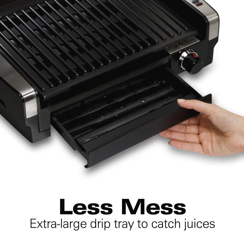 Hamilton Beach Hamilton Beach® Electric Indoor Searing Grill with Removable Non-Stick Grate, Viewing Window & Adjustable Temperature Control to 450°F, 118 sq. in. Surface Serves 6