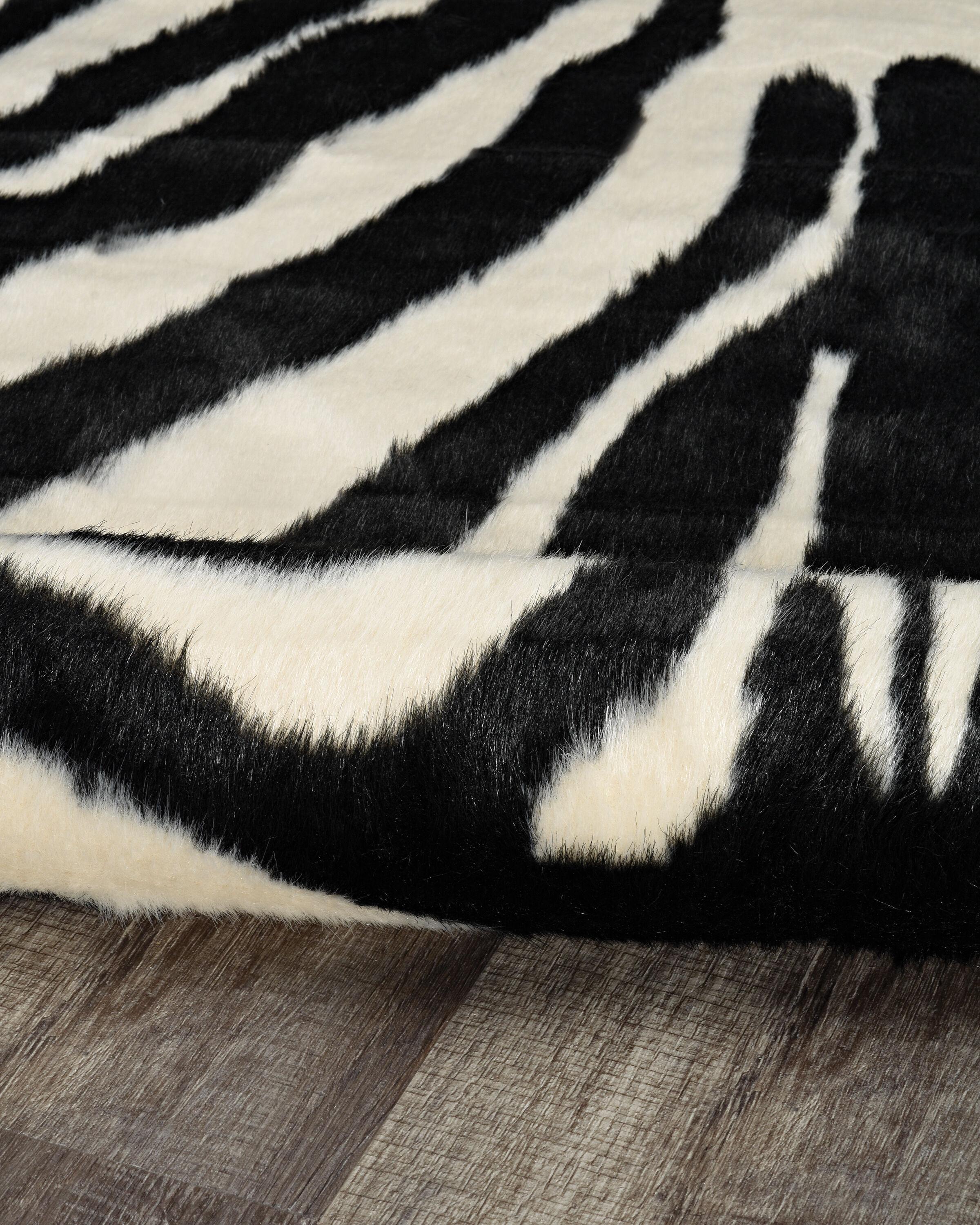 Shaped Faux Animal Hide Rug