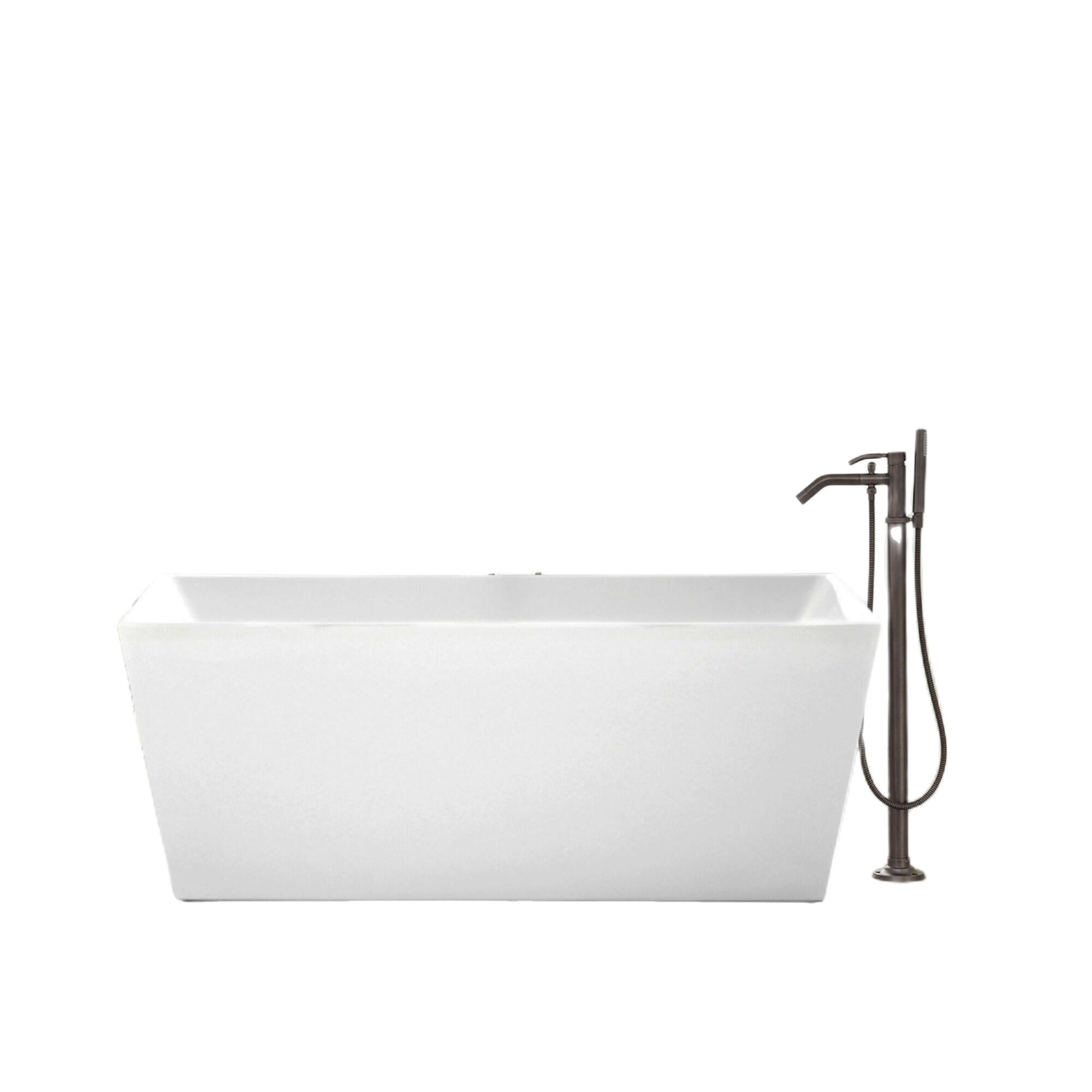 67'' x 32'' Freestanding Soaking Acrylic Bathtub