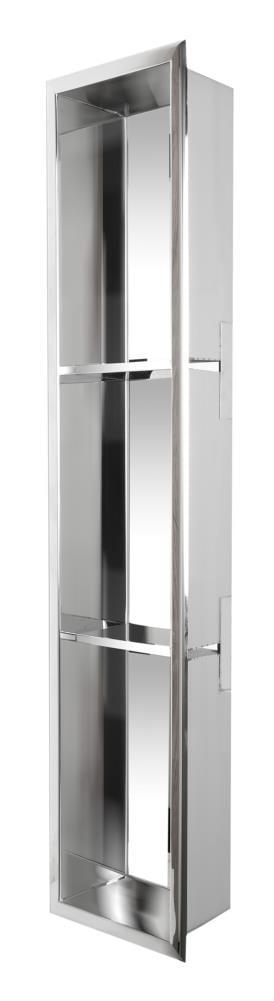 Vertical Stainless Steel Triple Shower Niche