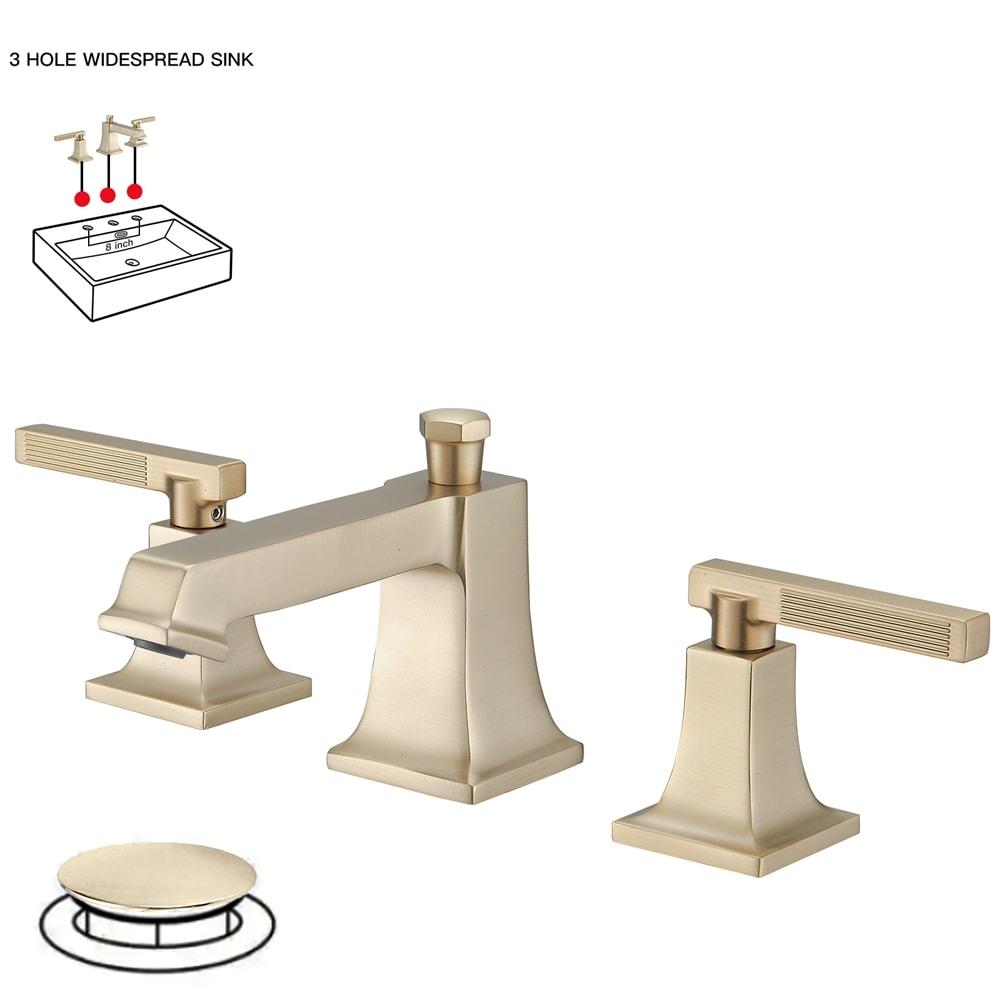 Widespread 2-handle Bathroom Faucet with Drain Assembly