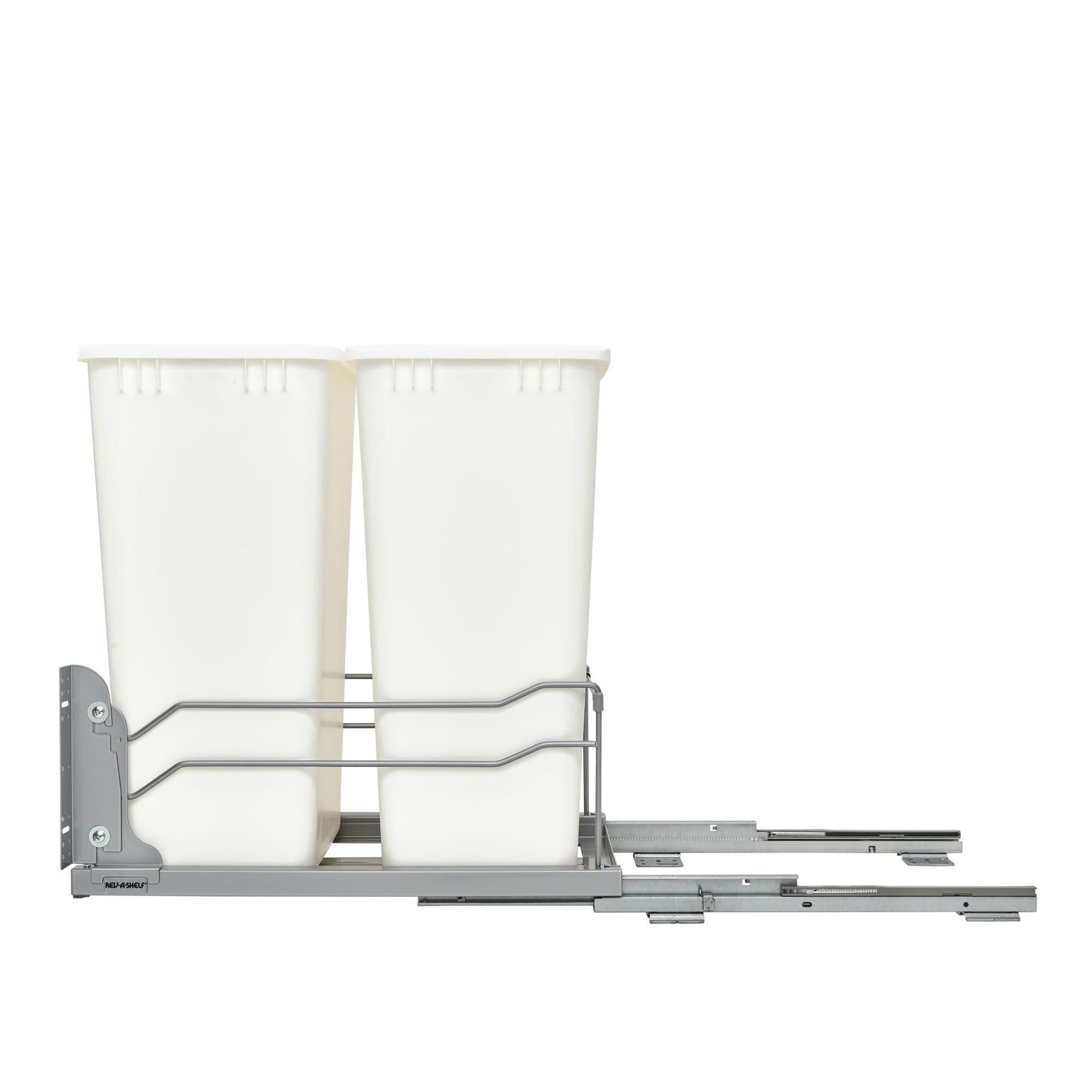 Rev-A-Shelf Double Pull Out Trash Can 35 Qt with Soft-Close