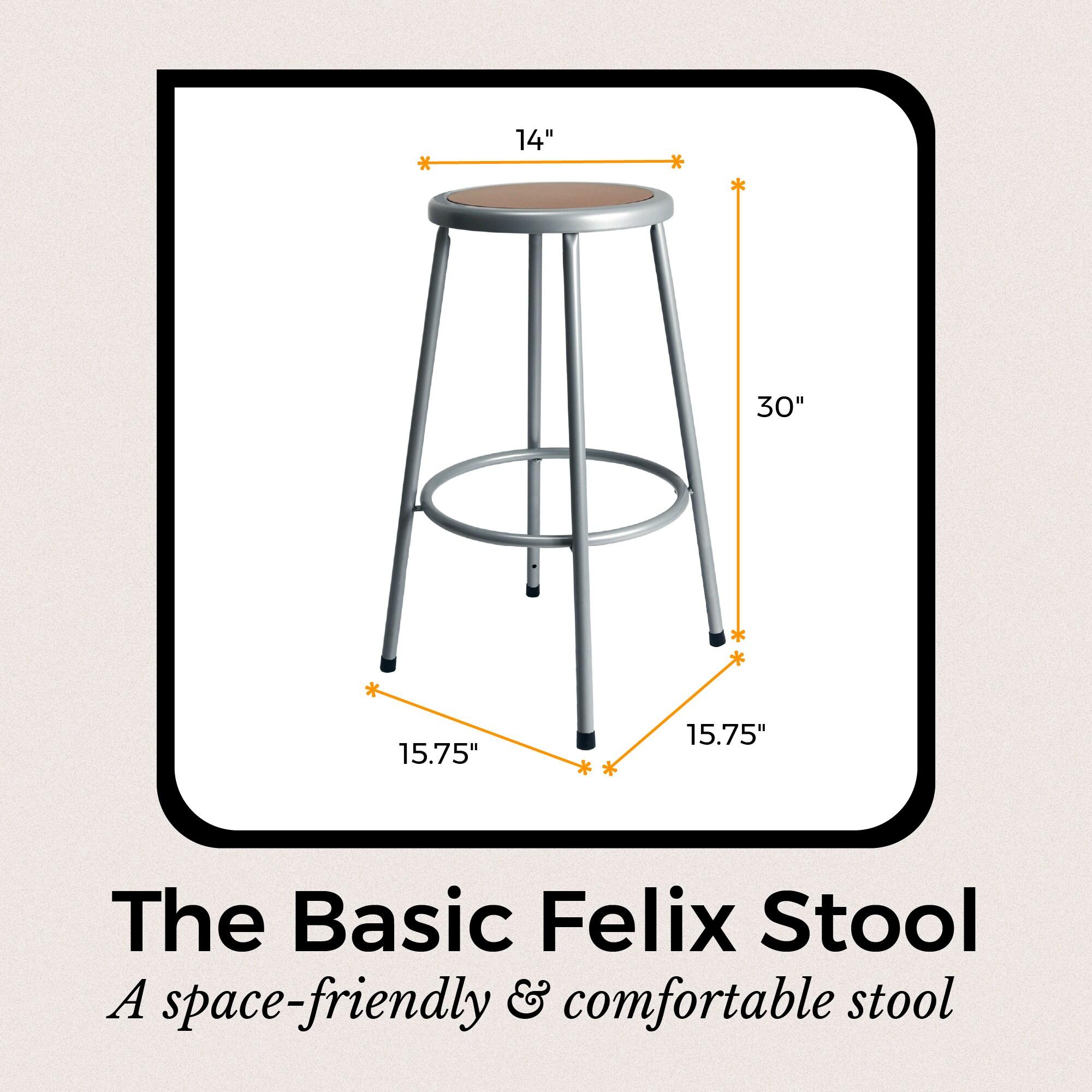 Hampden Furnishings Felix Steel Stool, Assembly Ready