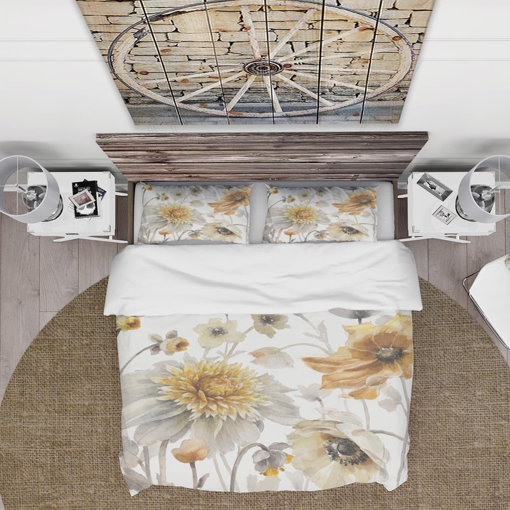 Design Art Farmhouse / Country No Floral Duvet Cover Set