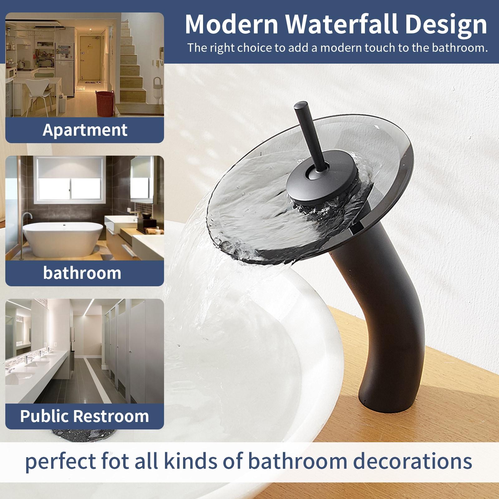 Waterfall Vessel Bathroom Faucet