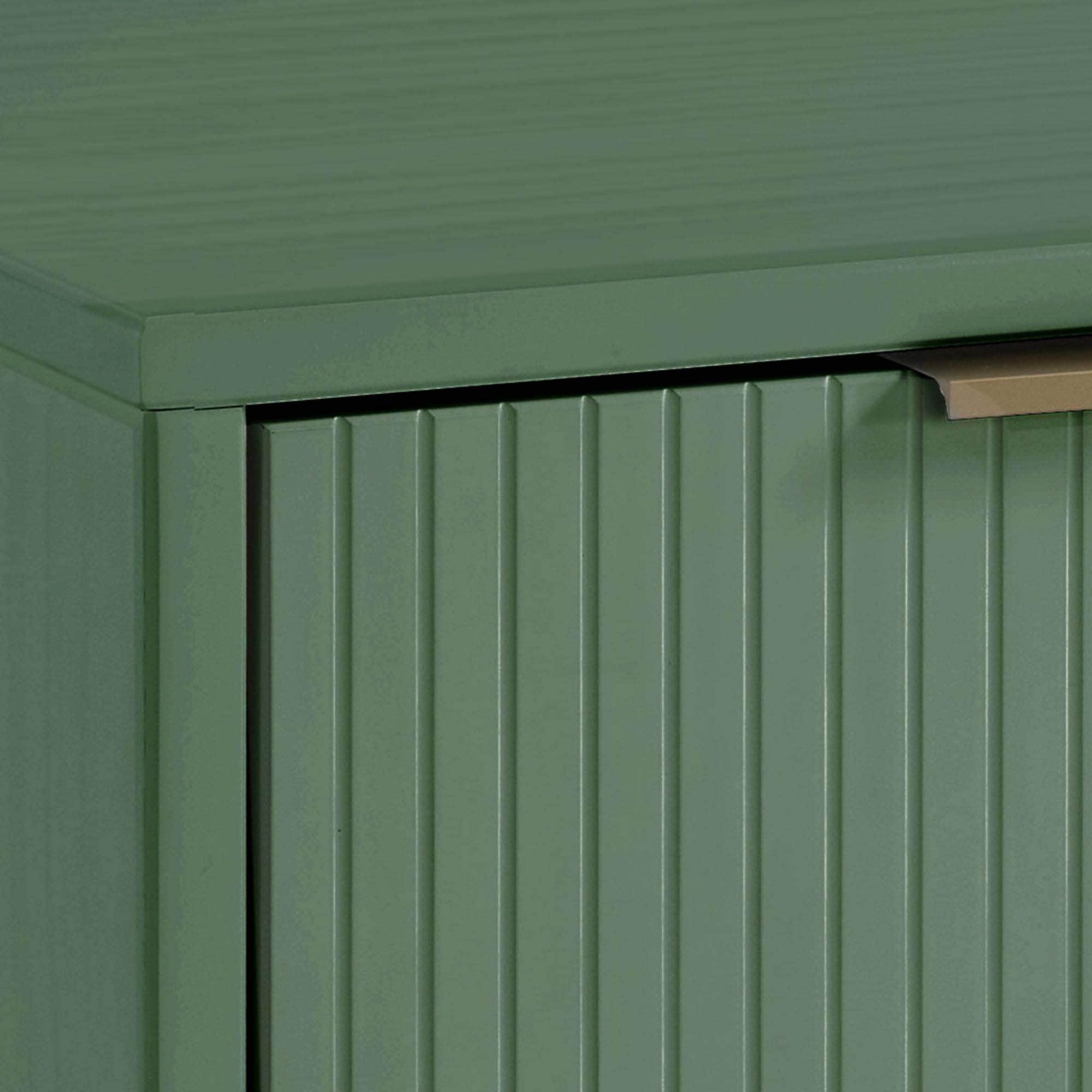 Tall Granville Modern 5 Drawer Dresser Sage Green - Manhattan Comfort: UV Painted, Soft Close, Metal Handles