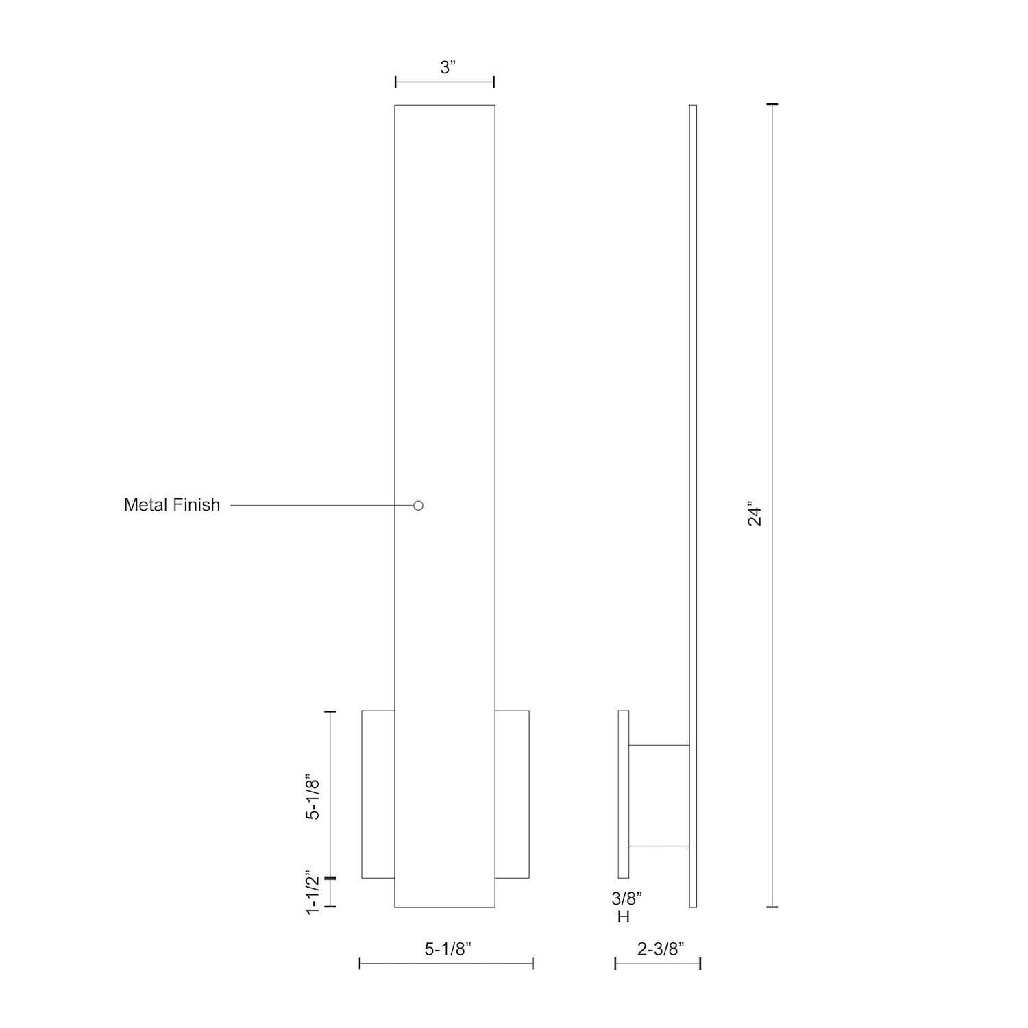 Vesta Aluminum LED Wall Sconce