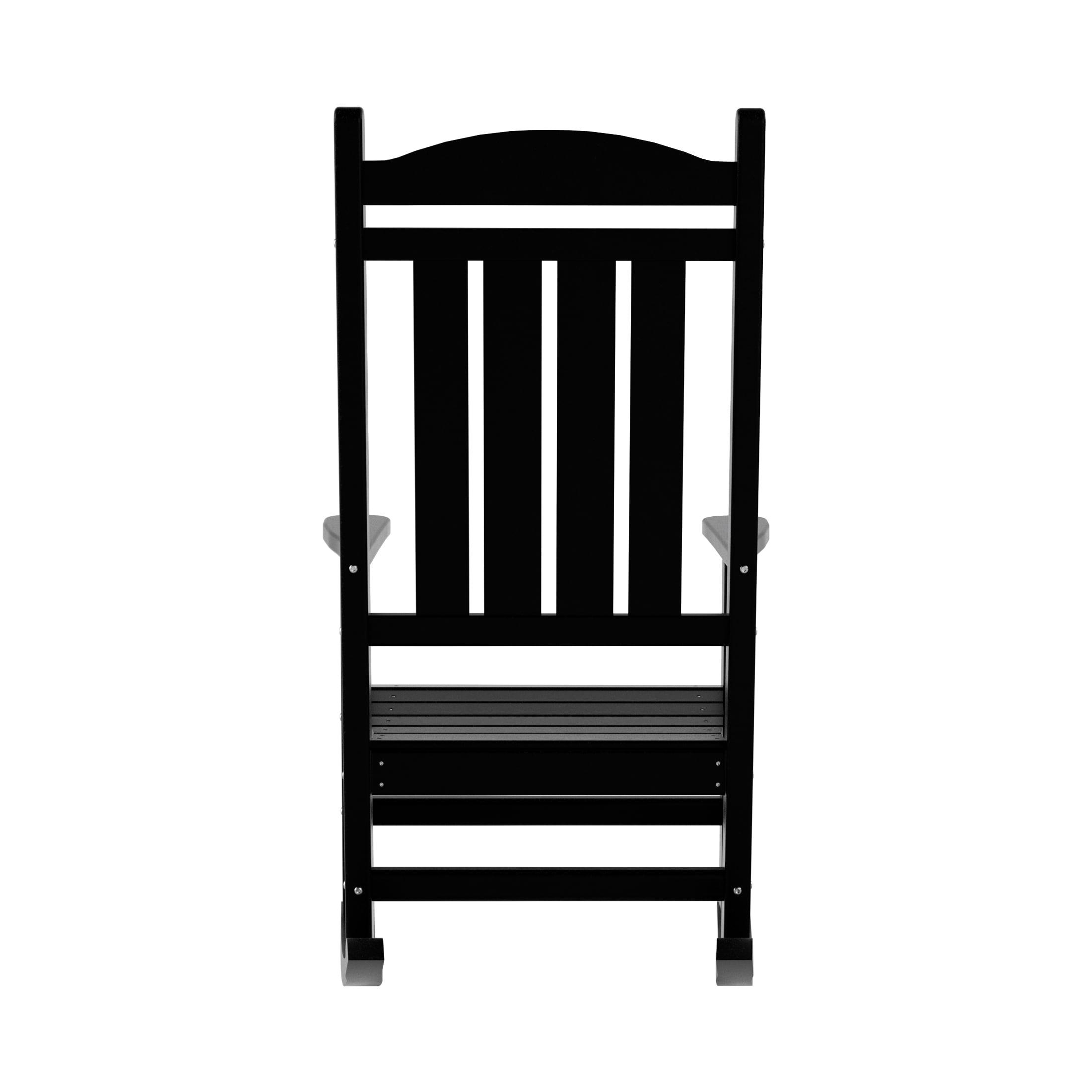 Polytrends  Laguna Hdpe All Weather Outdoor Patio Rocking Chair Black