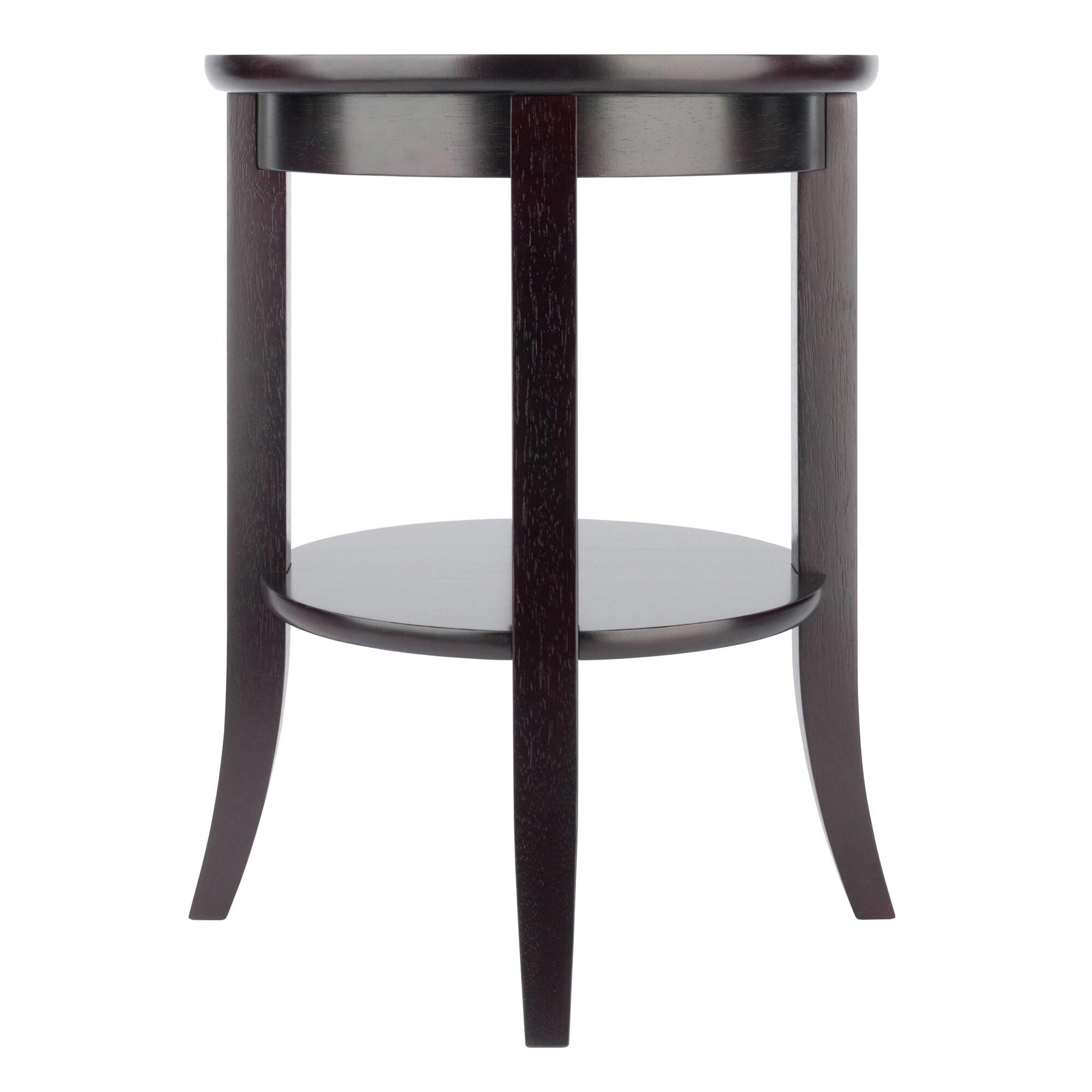Winsome Genoa End Table Glass Inset one shelf