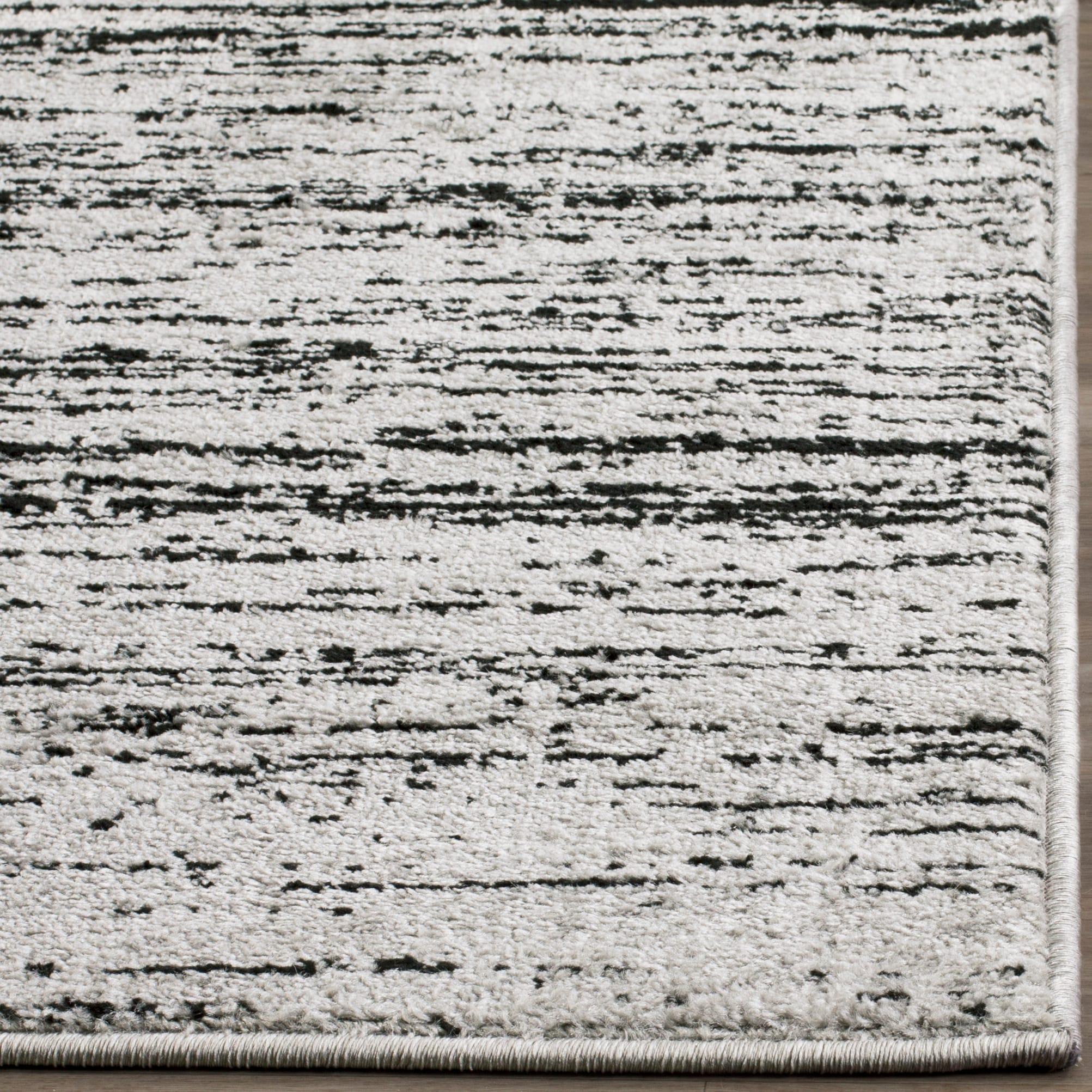 SAFAVIEH Adirondack Esmond Abstract Area Rug, Silver/Black, 8' x 10'