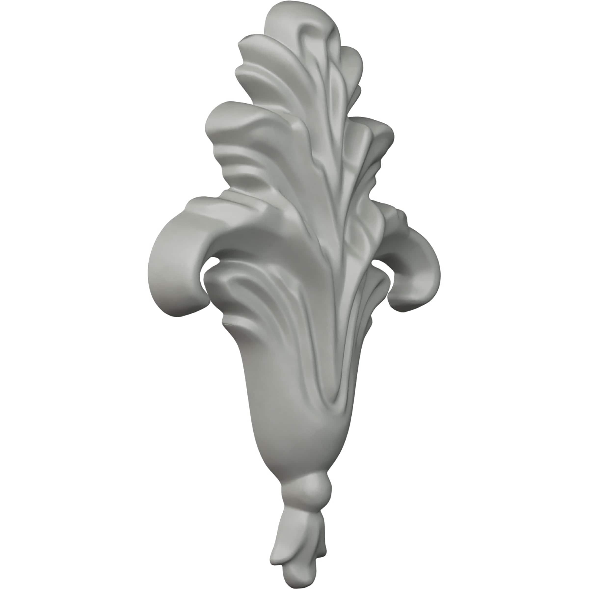 Small Primed Polyurethane Foliage Onlay Accent Piece