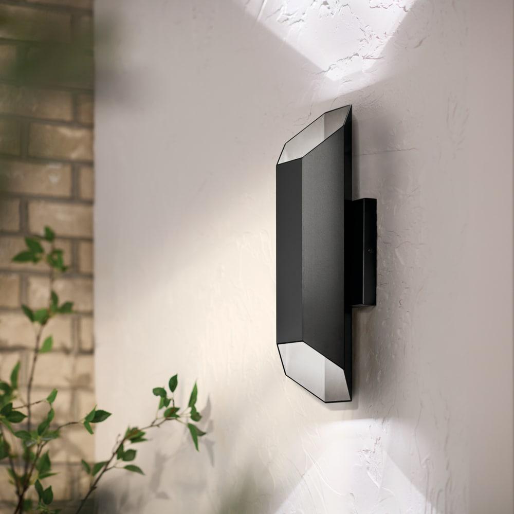 Estella Black Metal Dimmable LED Outdoor Wall Light