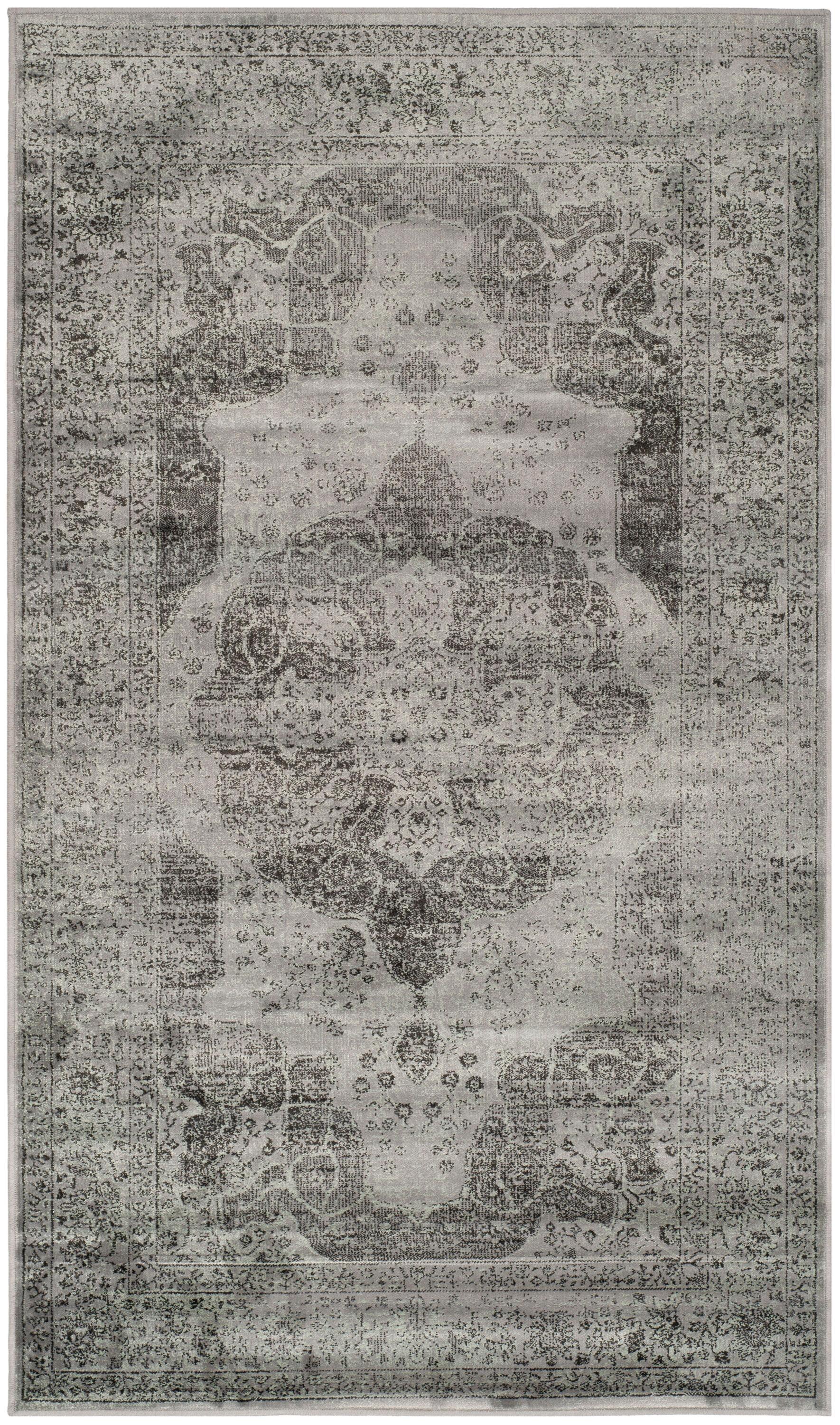 Vintage VTG158 Power Loomed Indoor Accent Rug - Grey/Multi - 2'7"x4' - Safavieh.