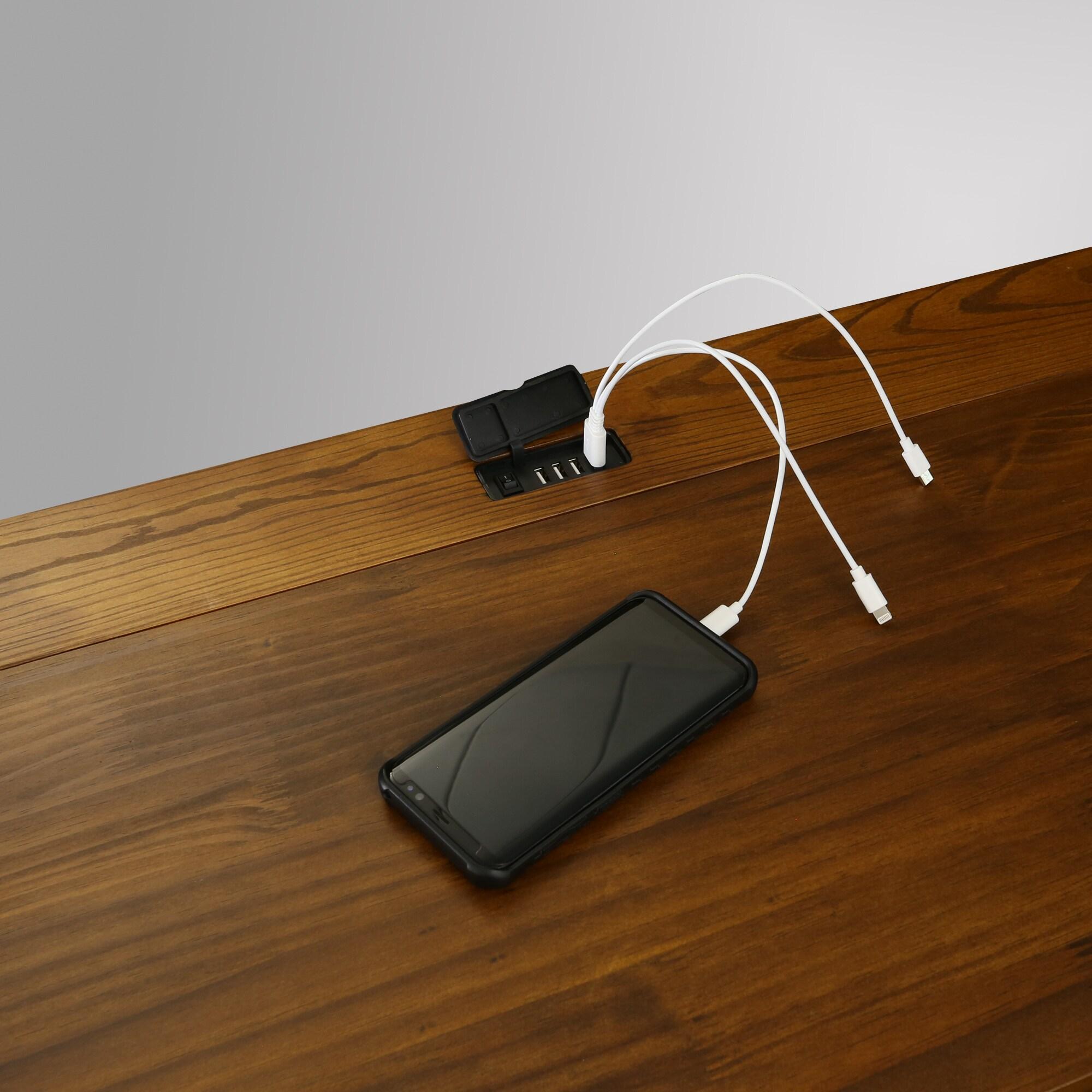 Yu Shan Co USA Ltd Modern Folding Desk with 4 USB Ports
