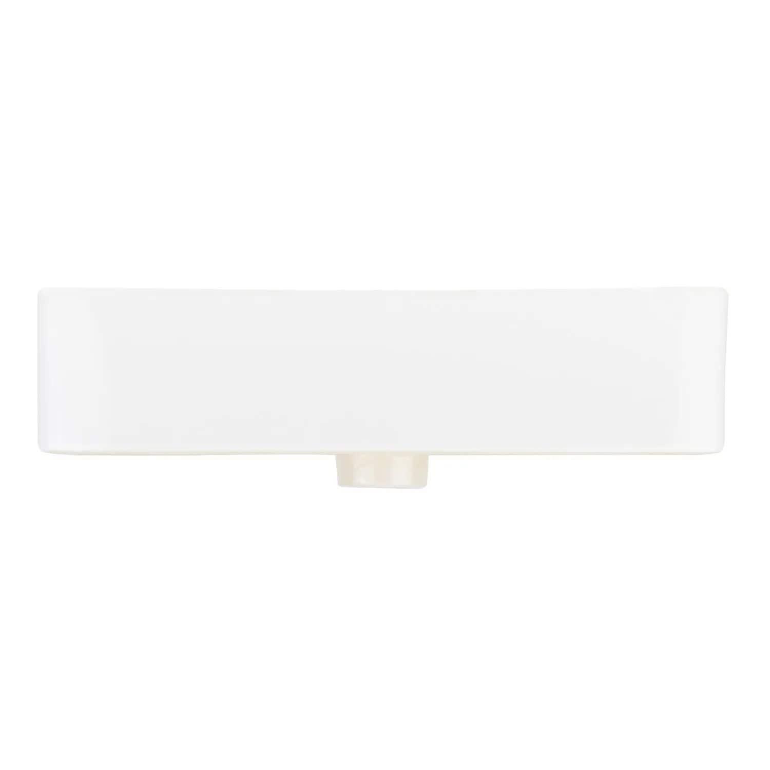 Hibiscus Rectangular Fireclay Vessel Sink Single Hole