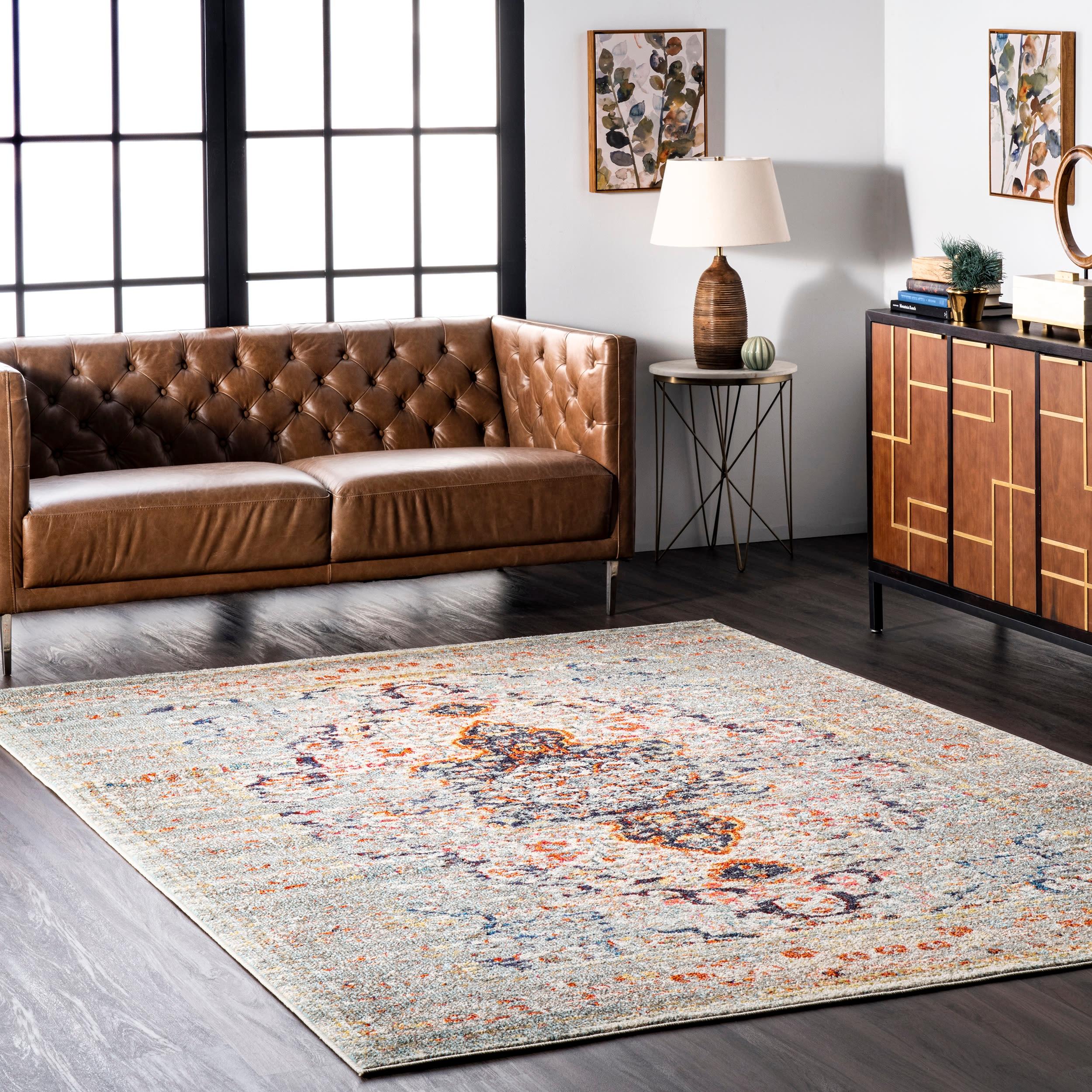 nuLOOM Sarita Distressed Persian Area Rug, 12' x 15', Gray