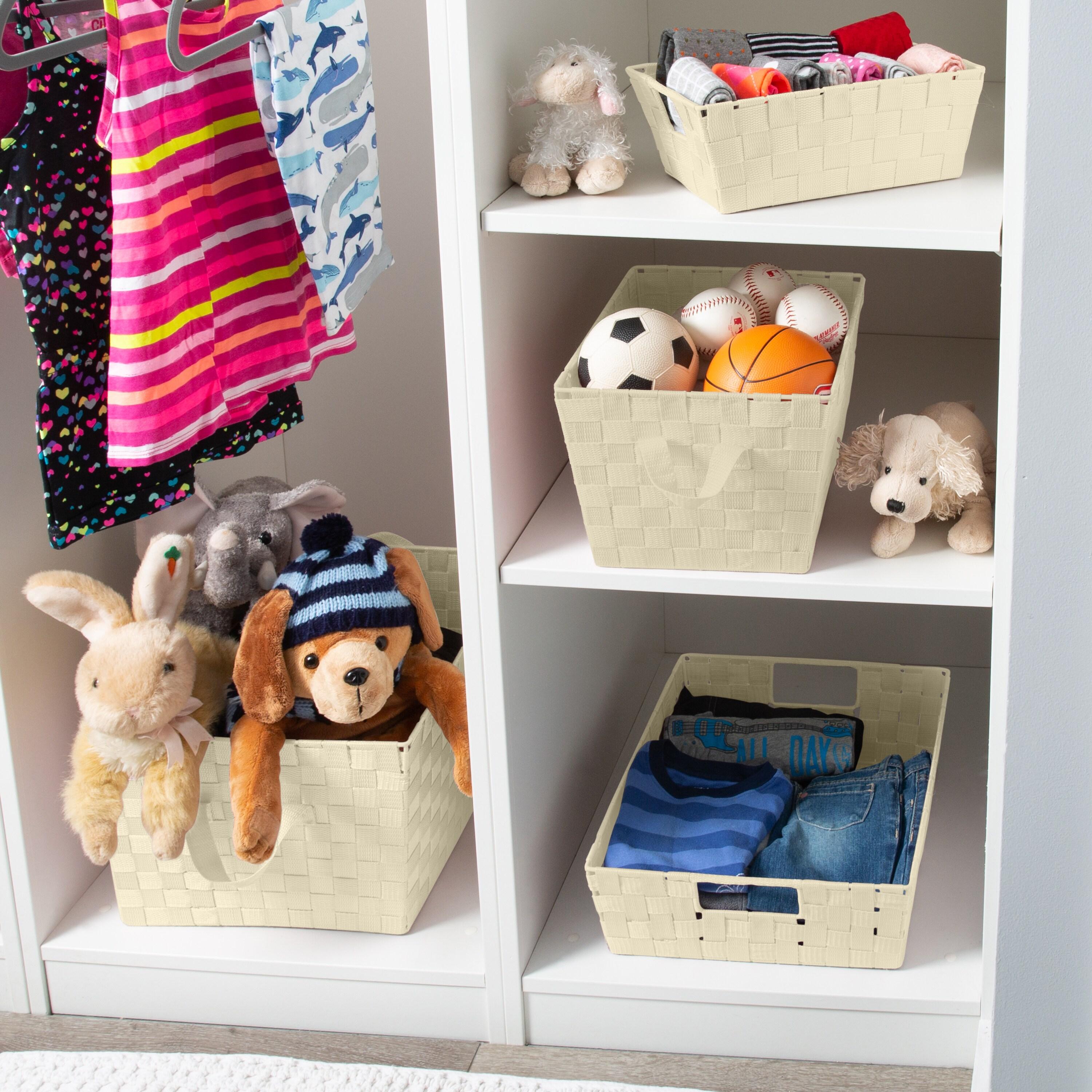 Simplify Small Woven Storage Basket in Ivory