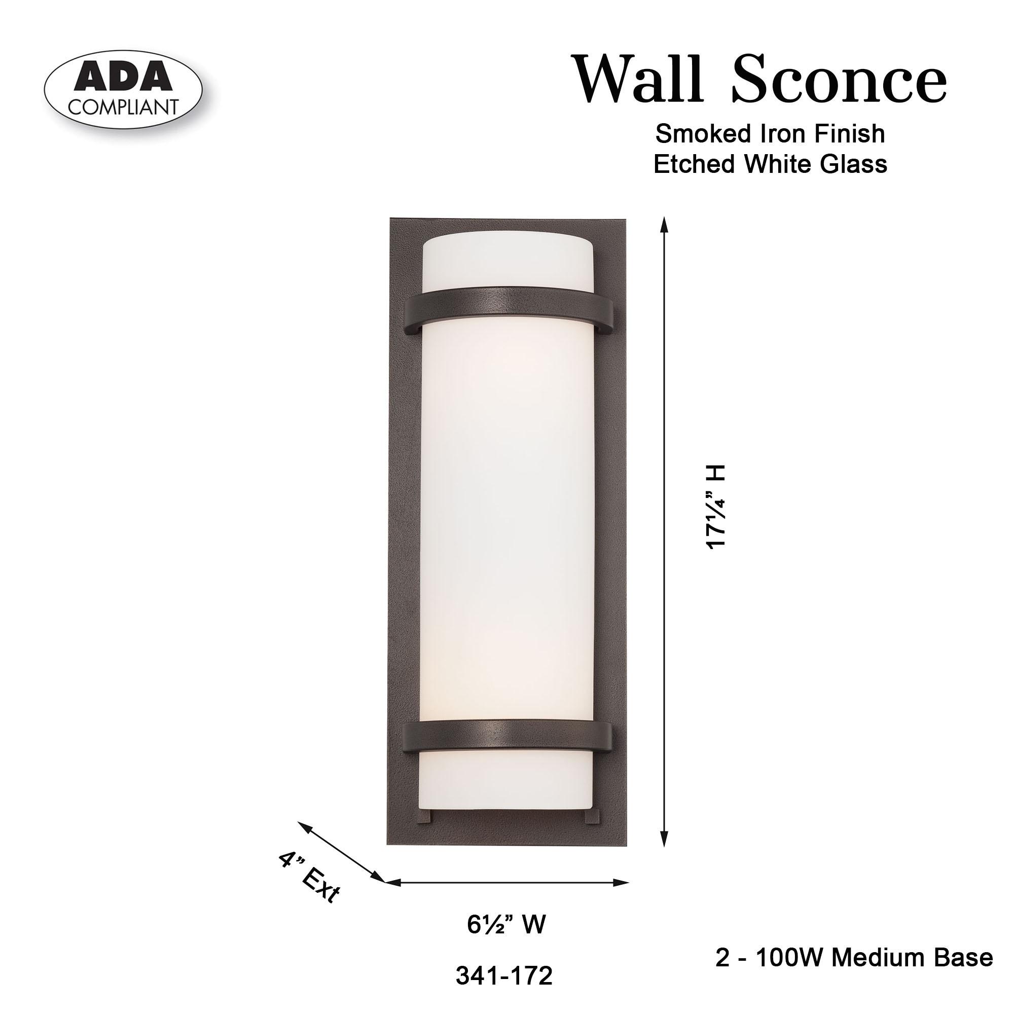 Minka Lavery 341-172 Fieldale Lodge 2 Light Wall Sconce in Iron