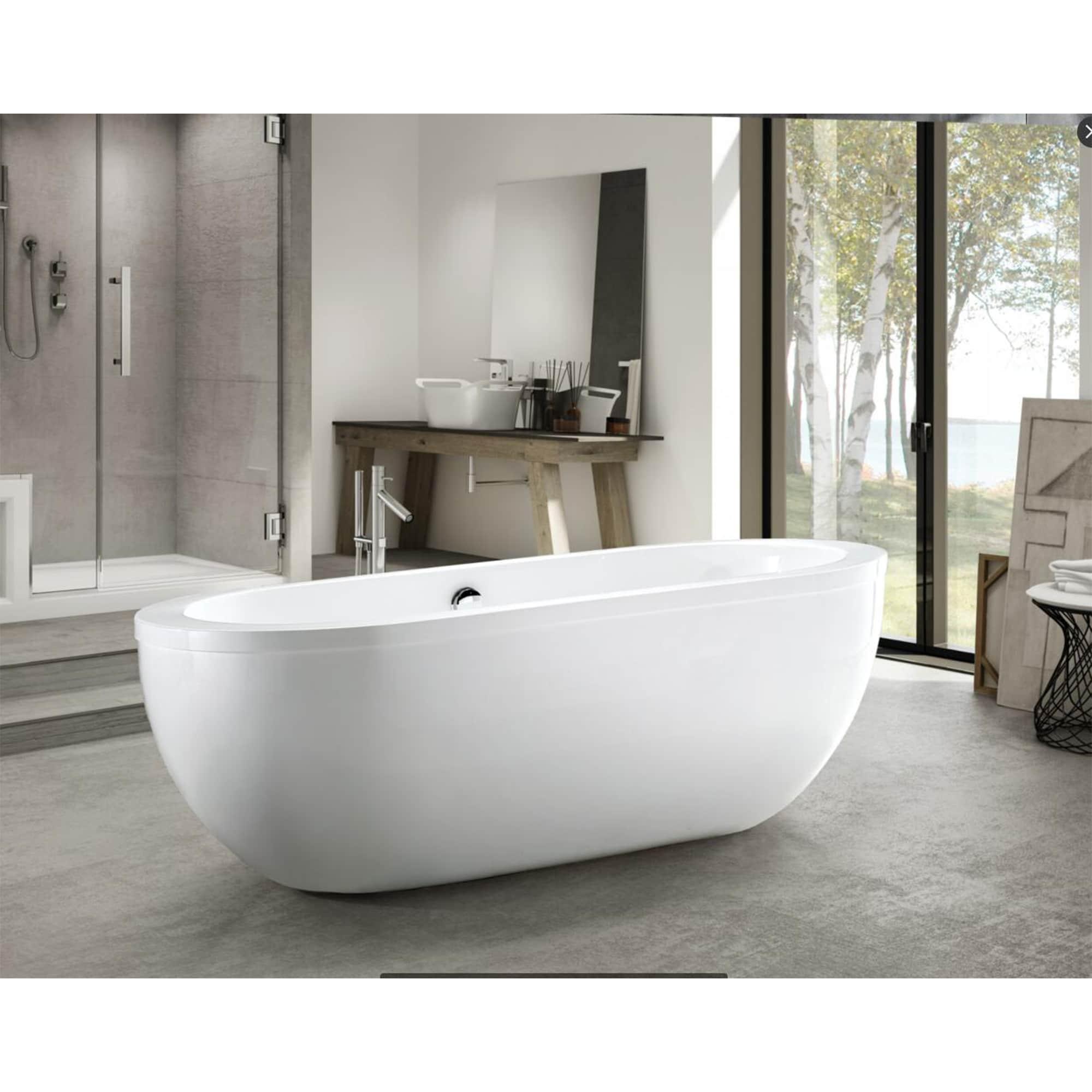 71" x 34" Freestanding Soaking Bathtub