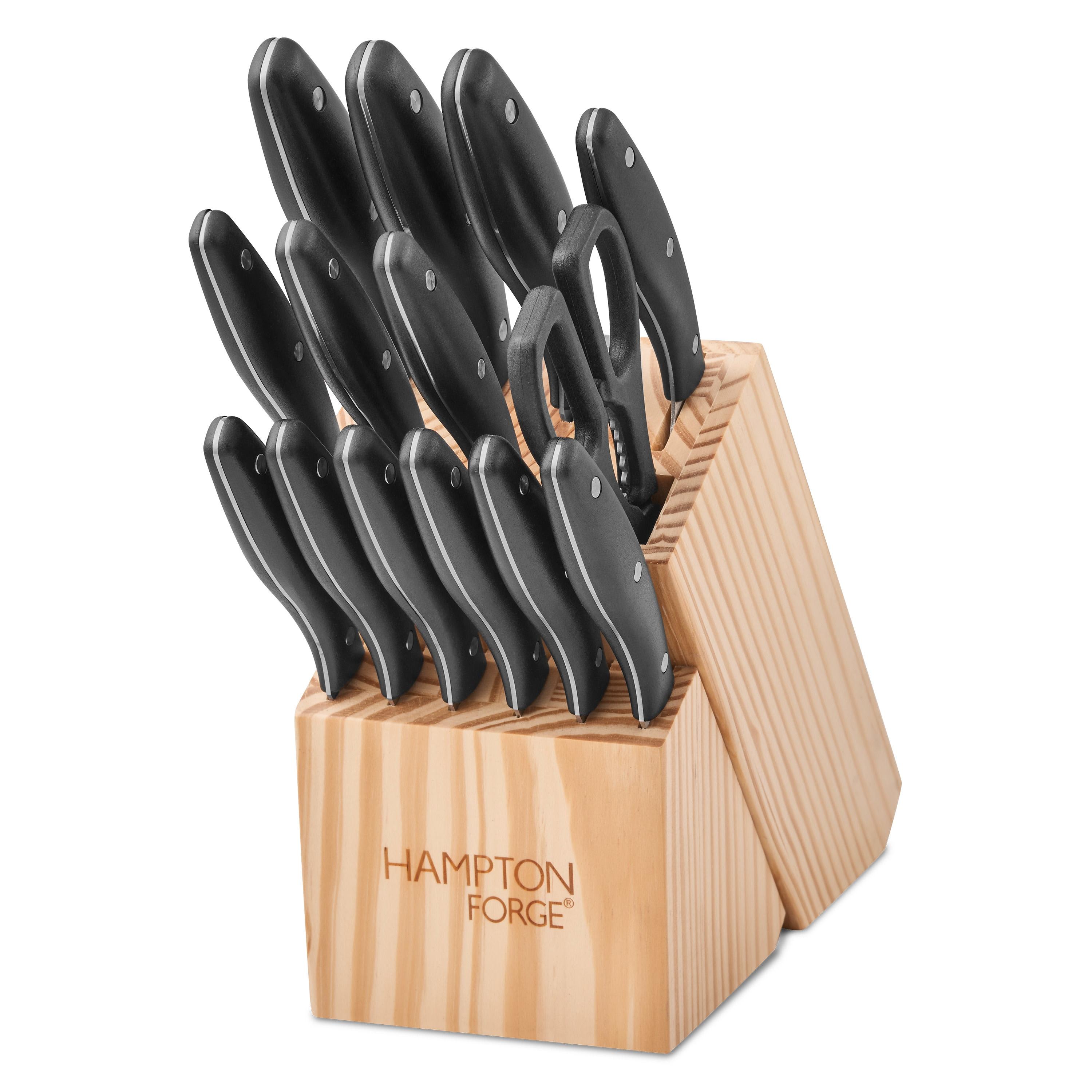 Hampton Forge Rochester - 15 Piece Knife Block Set, Full Tang, Triple Rivets & Reviews | Wayfair