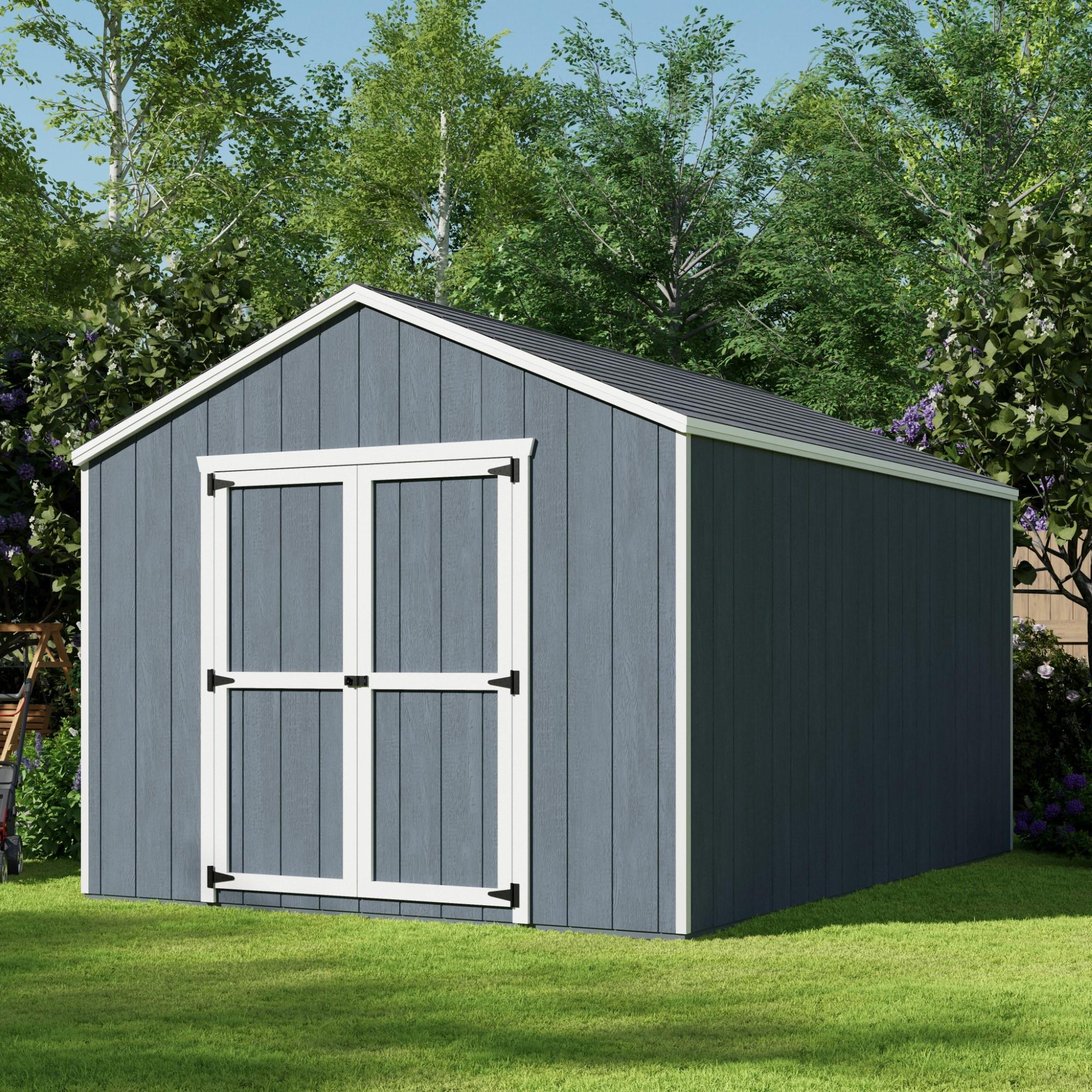 Little Cottage Co. 10x14 Value Gable Shed, Outdoor Wood Storage Do-It-Yourself Precut Kit