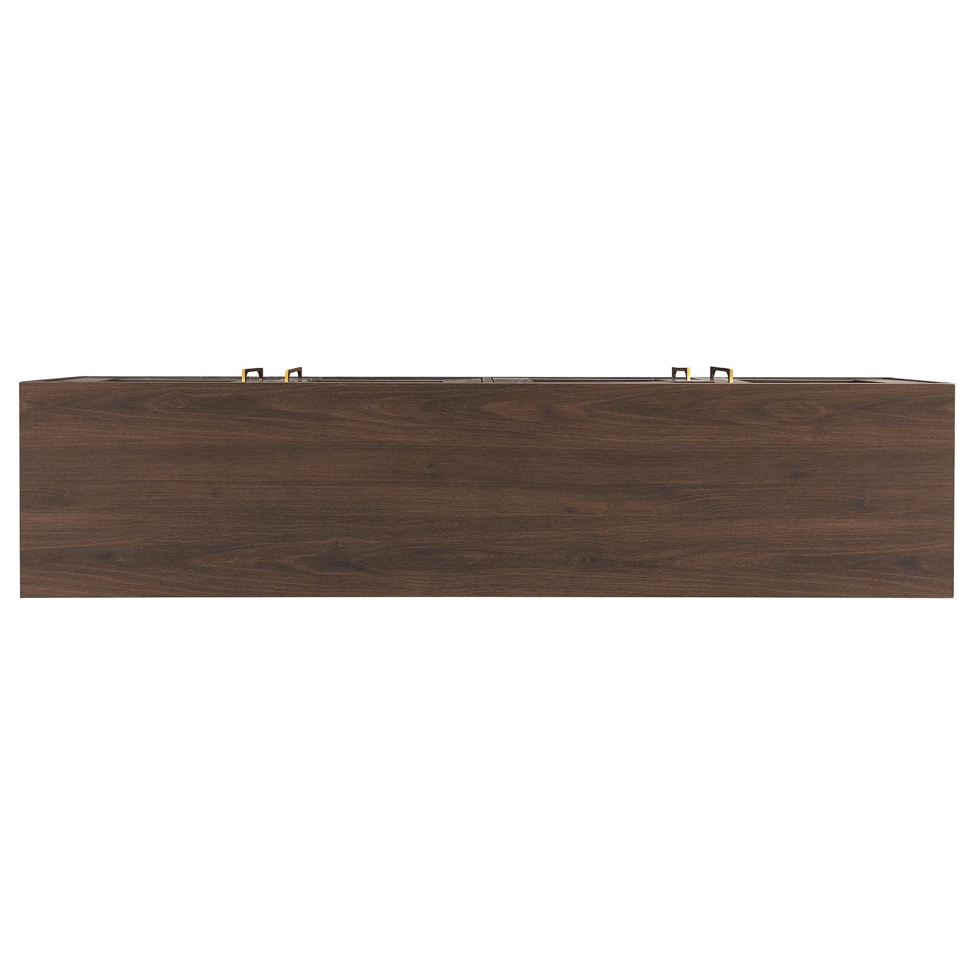 Evelyn&Zoe Tillman Rectangular TV Stand for TV's up to 75", Alder Brown
