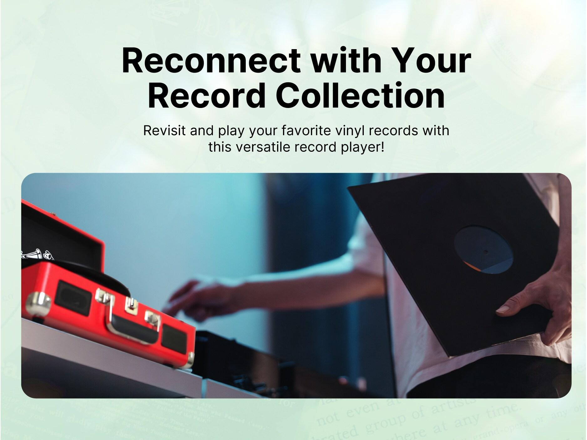 Victor Portable Suitcase Turntable - Record Player with Bluetooth & Built-in Speakers