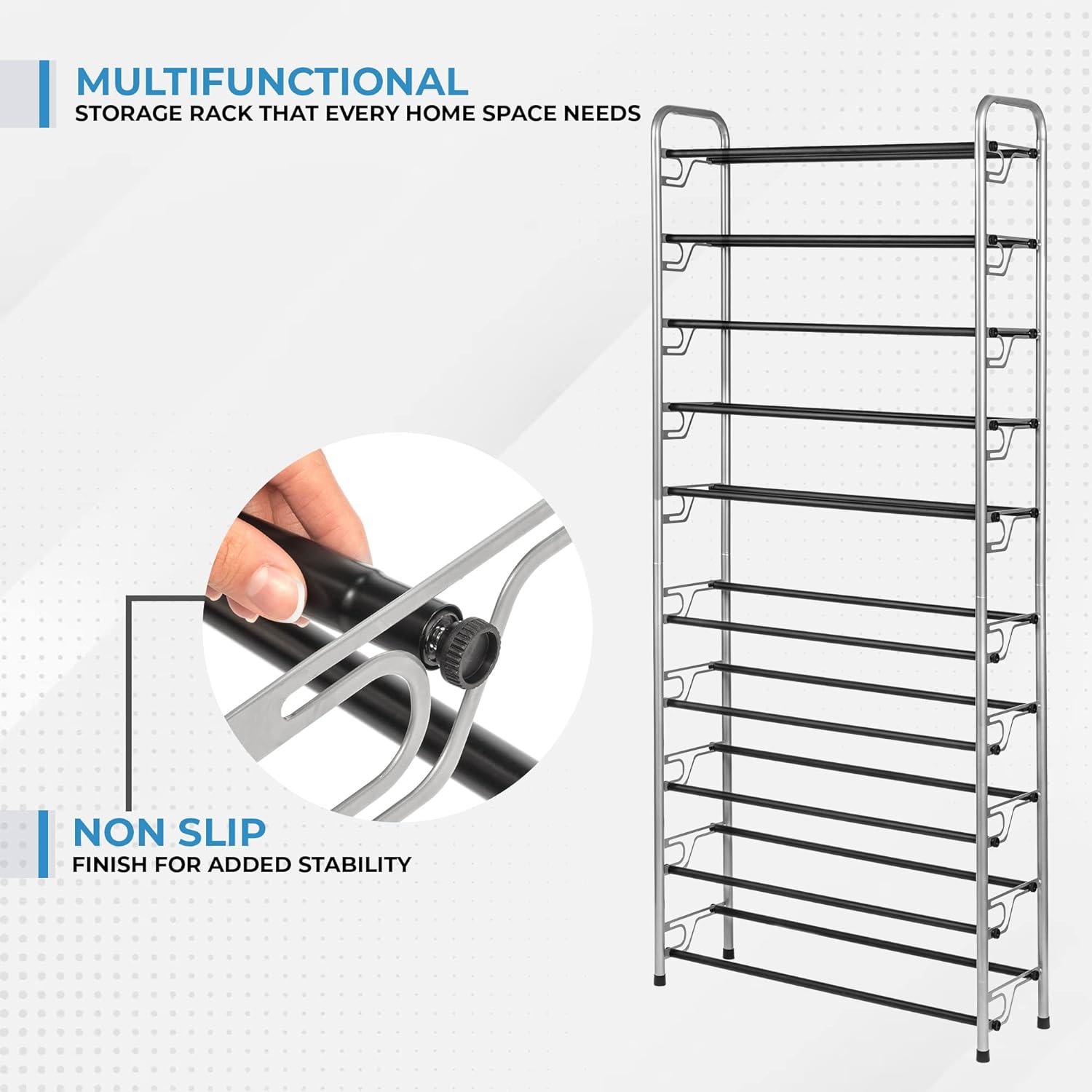 72040 35 Pair Stackable Shoe Rack