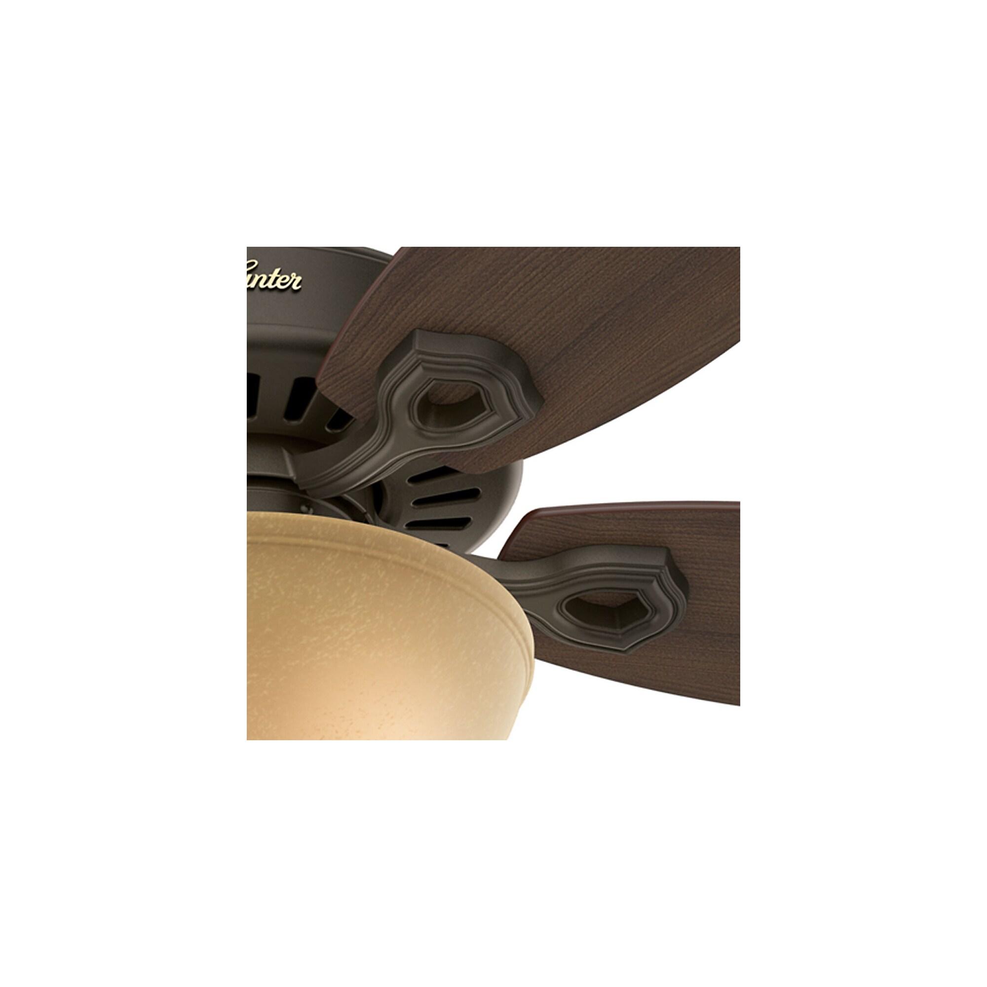52" Builder Deluxe 5 - Blade Standard Ceiling Fan with Pull Chain and Light Kit Included