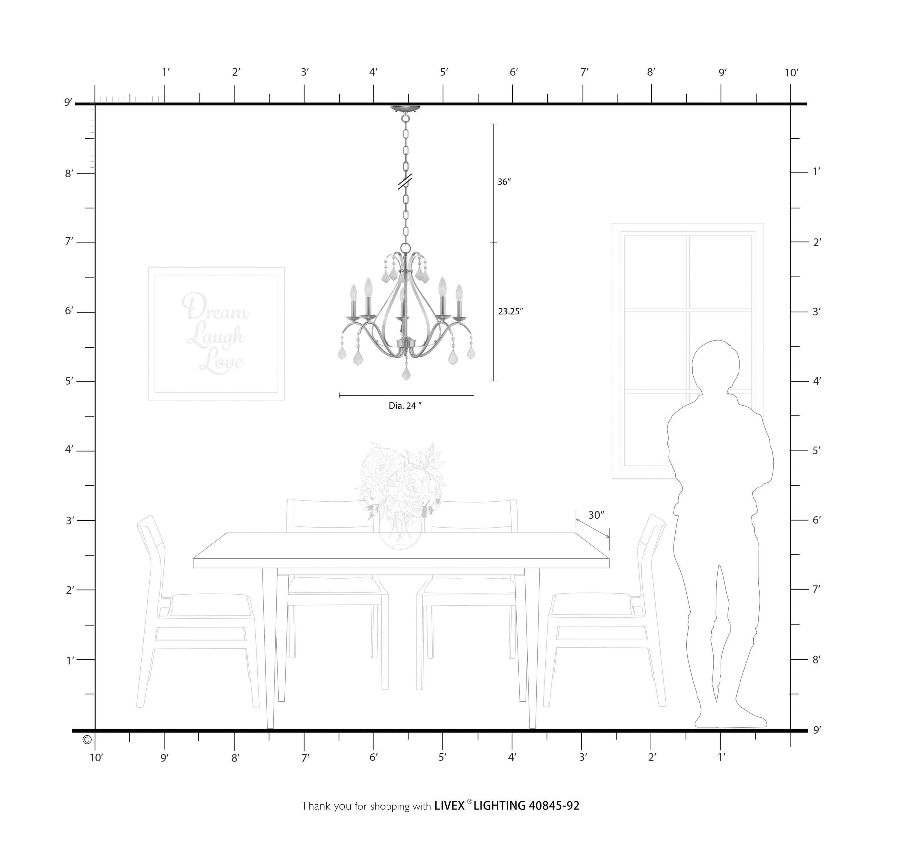 Livex Lighting Caterina 5 - Light Chandelier in  English Bronze