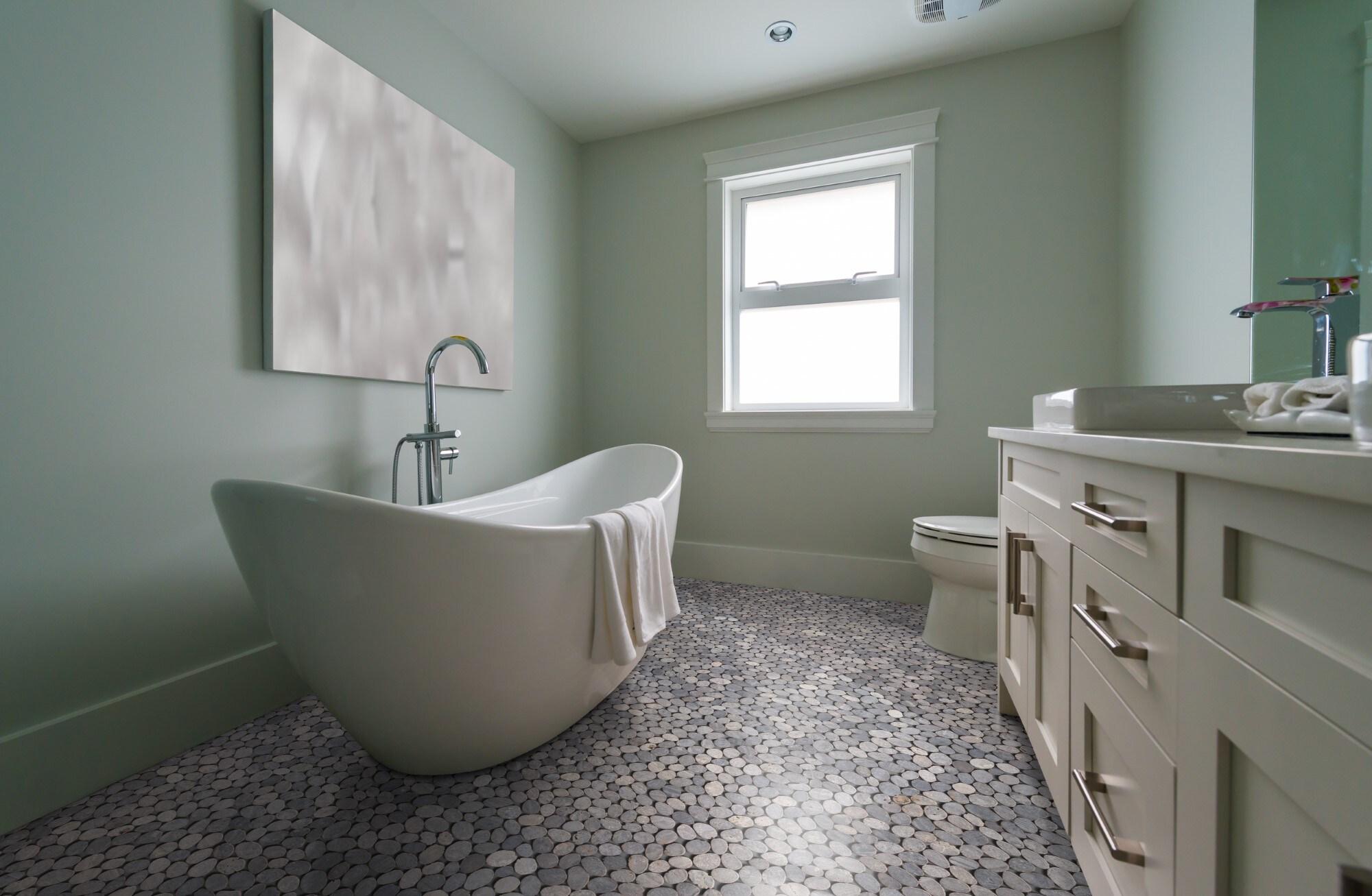 Cruz Bay Studio Natural Stone Pebbles Mosaic Wall & Floor Tile
