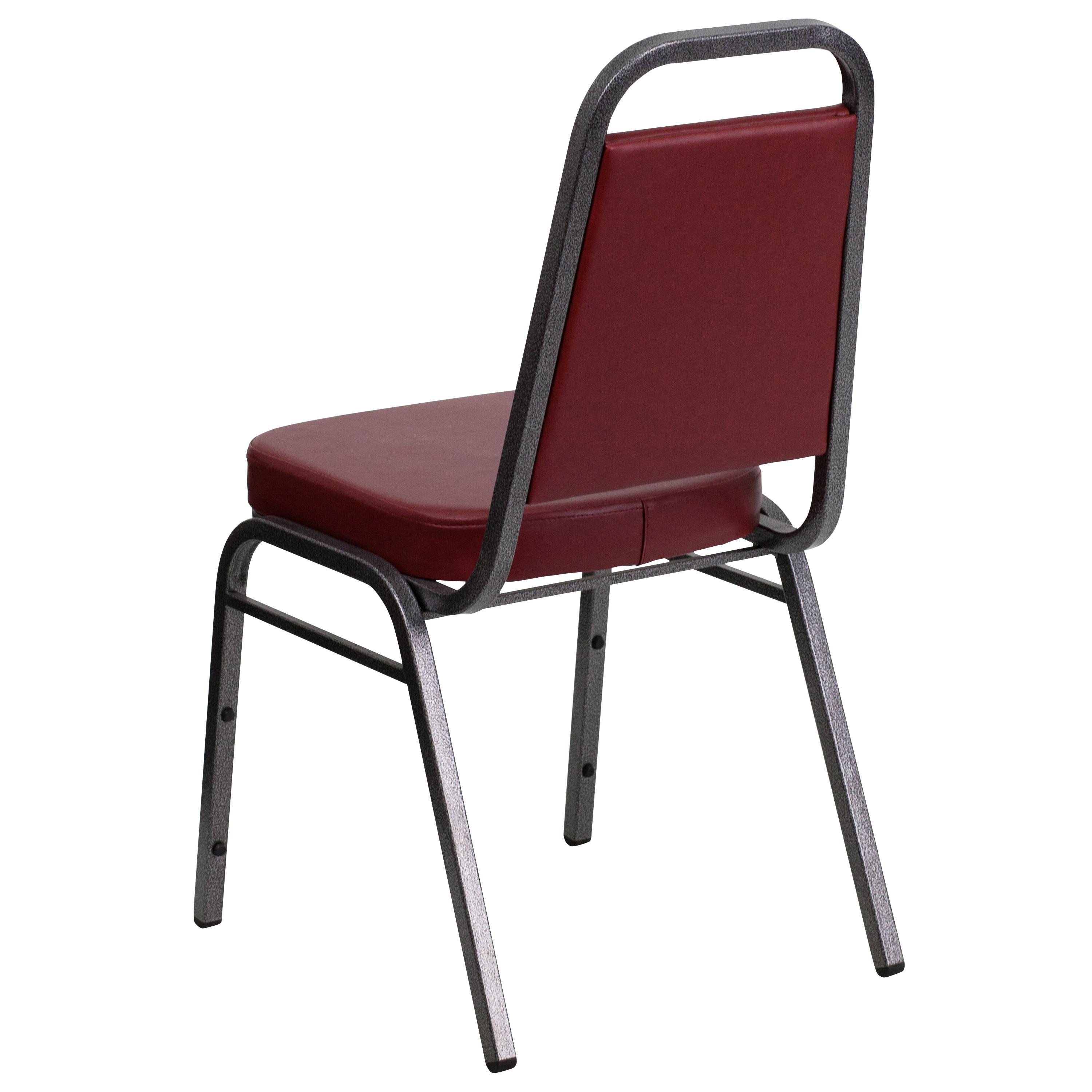 Flash Furniture Hercules Series Adult Size Trapezoidal Stacking Banquet Chair, Burgundy