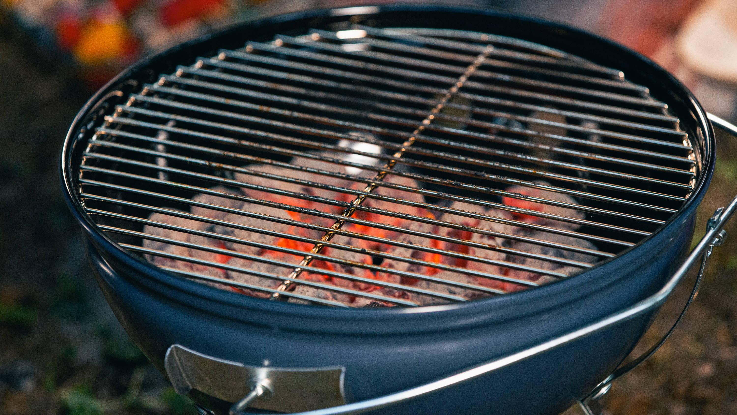 Slate Blue 14-Inch Portable Charcoal Kettle Grill