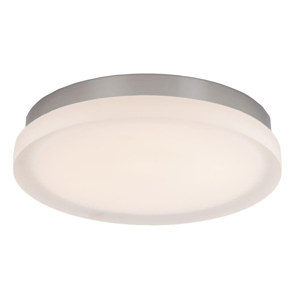 Brushed Nickel 11" LED Flush Mount with Glass Diffuser