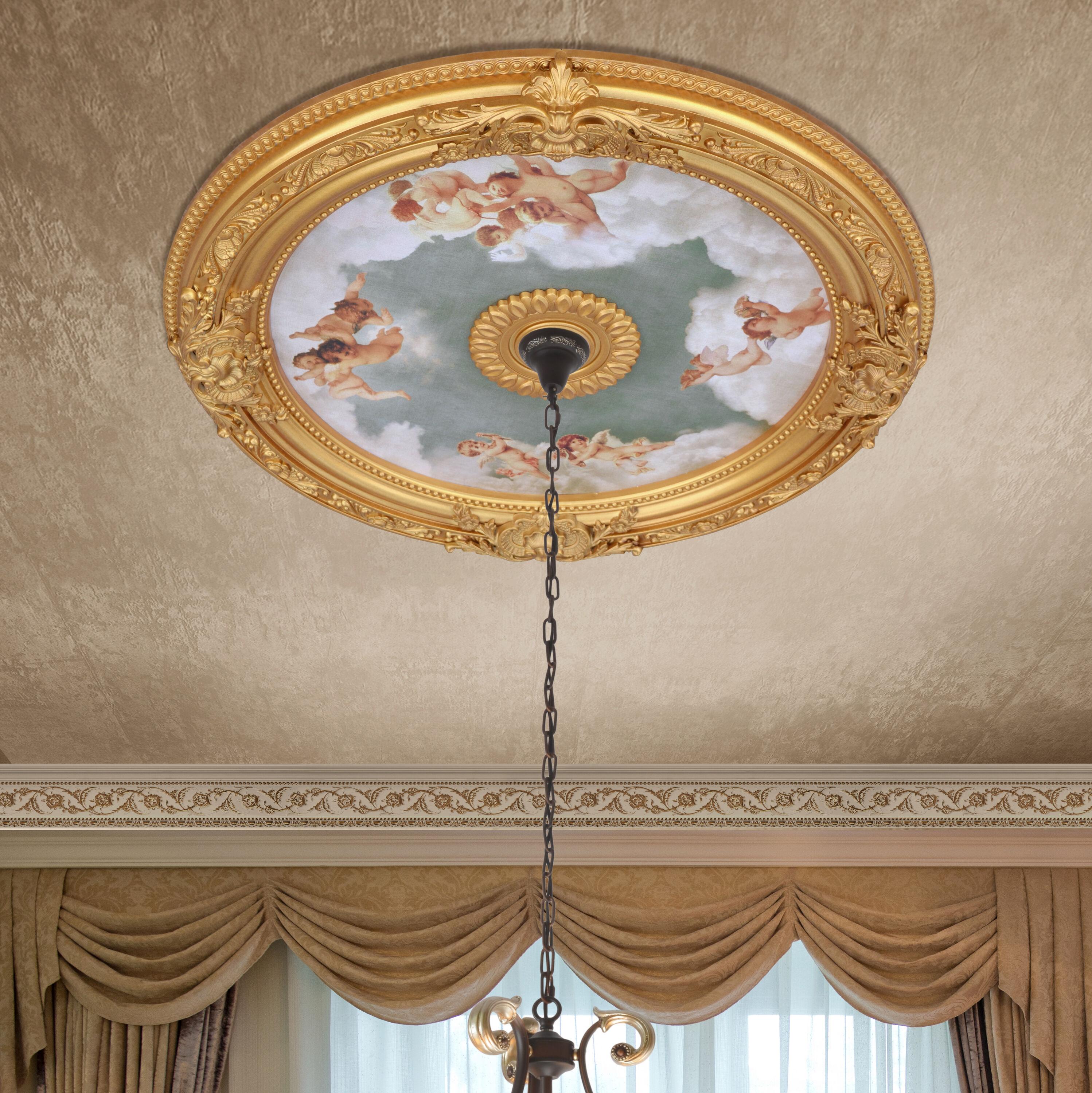 Round Chandelier Ceiling Medallion